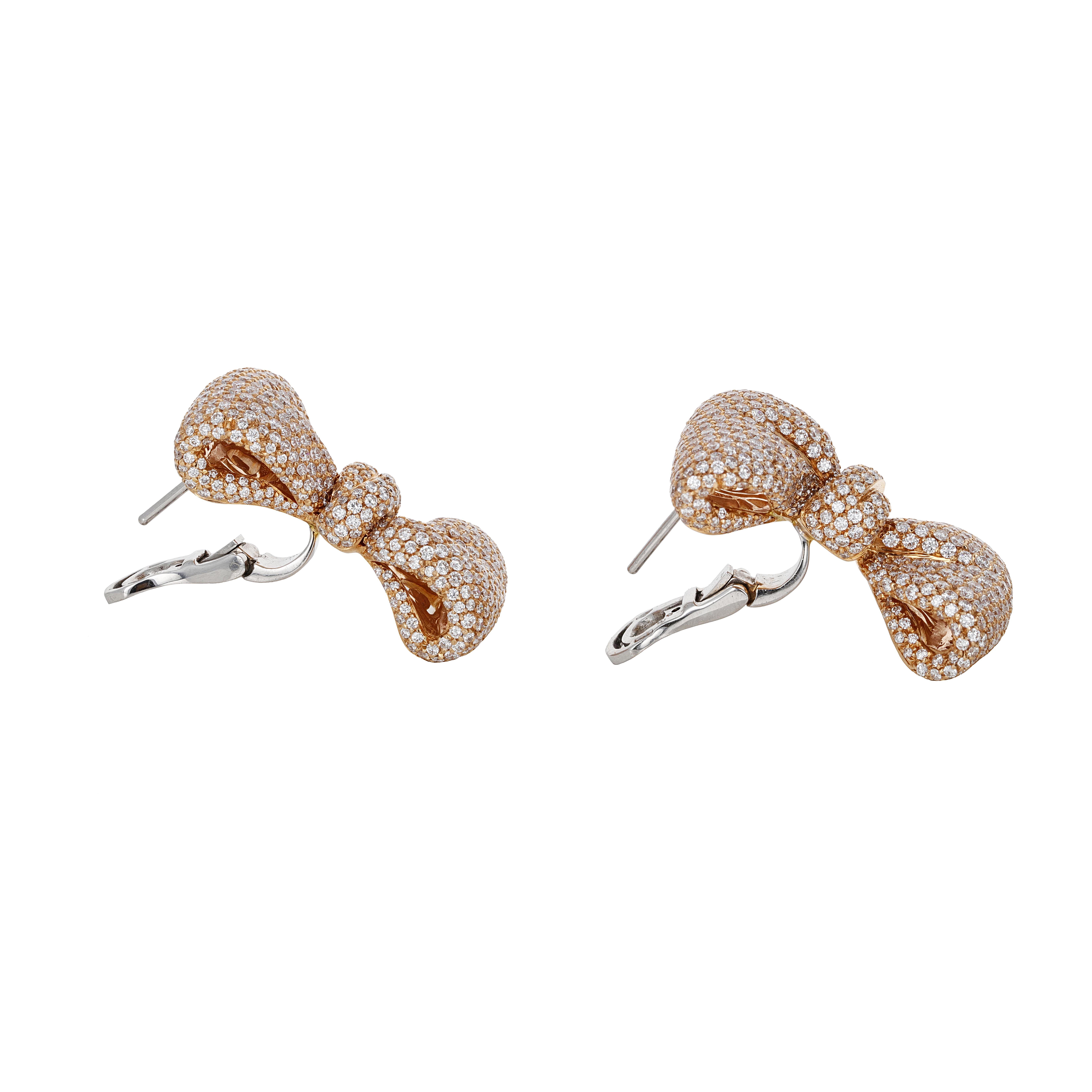 designer bow earrings