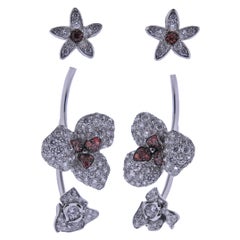 Boucles d'oreilles en or Palmiero diamant saphir