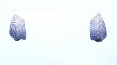 Boucles d'oreilles italiennes Palmiero Diamants Saphirs River Flow Or 18K, 2010