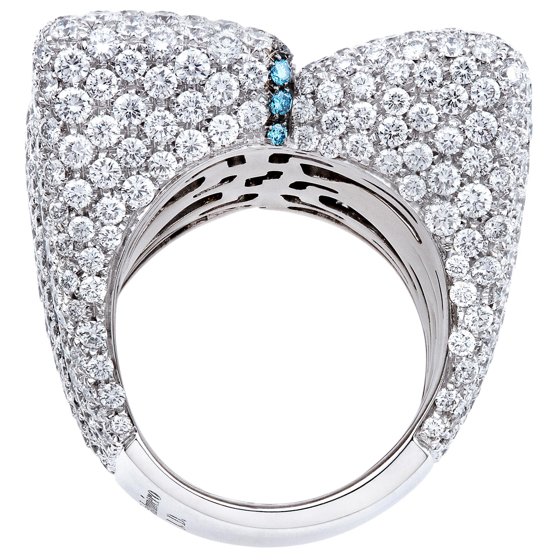 Women's Palmiero J.D. Ladies Diamond 18k white gold ring For Sale