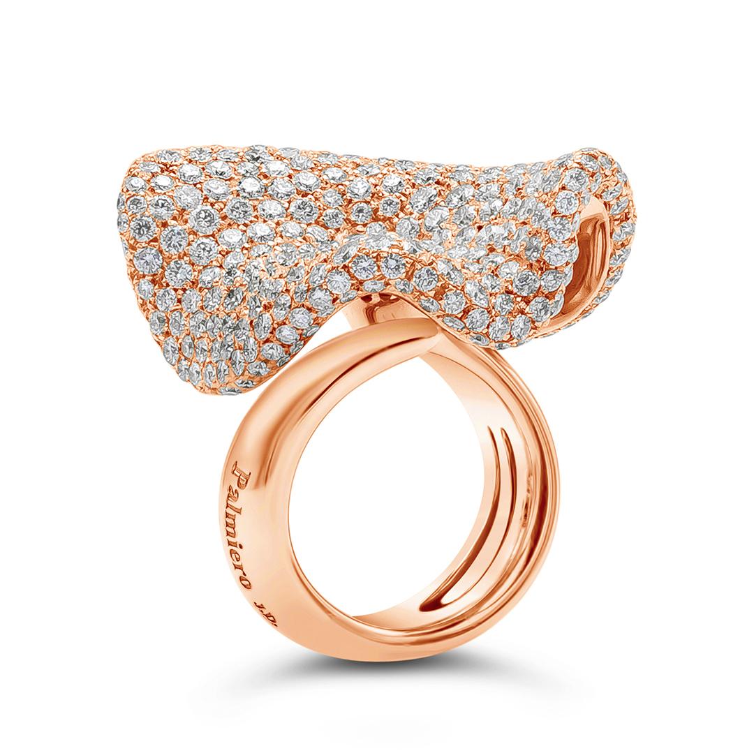 Palmiero Jewellery Design 10.45 Carats Brilliant Round Diamond Fashion Ring For Sale 4