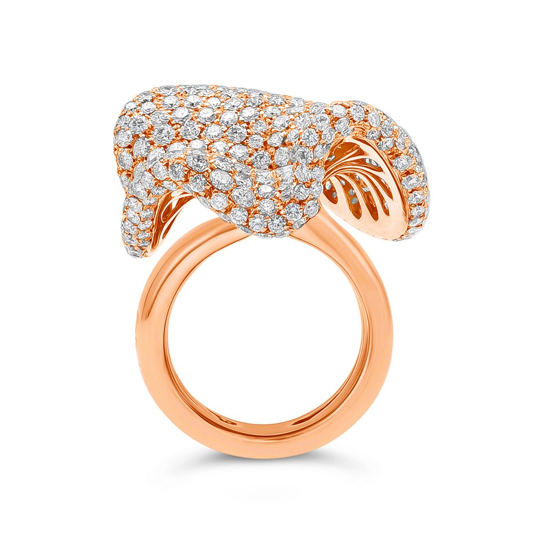 Palmiero Jewellery Design 10.45 Carats Brilliant Round Diamond Fashion Ring For Sale 5