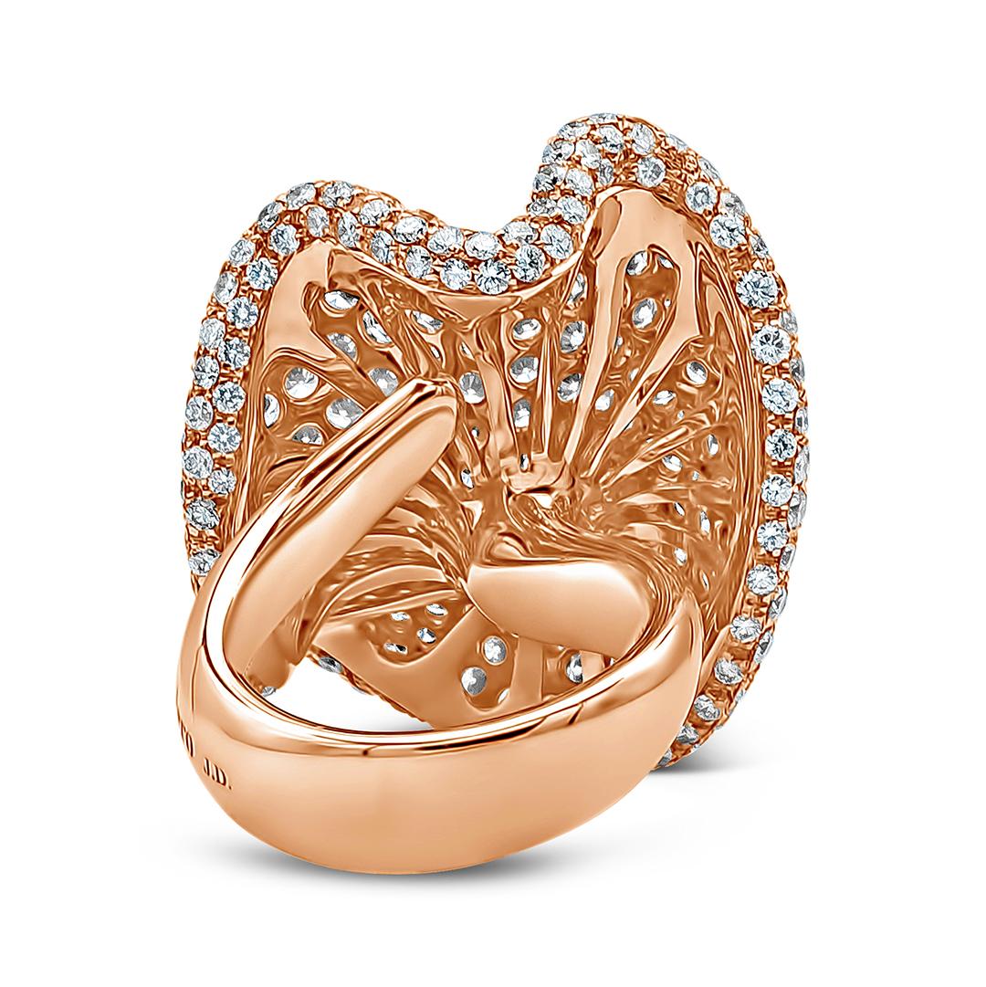 Round Cut Palmiero Jewellery Design 10.45 Carats Brilliant Round Diamond Fashion Ring For Sale