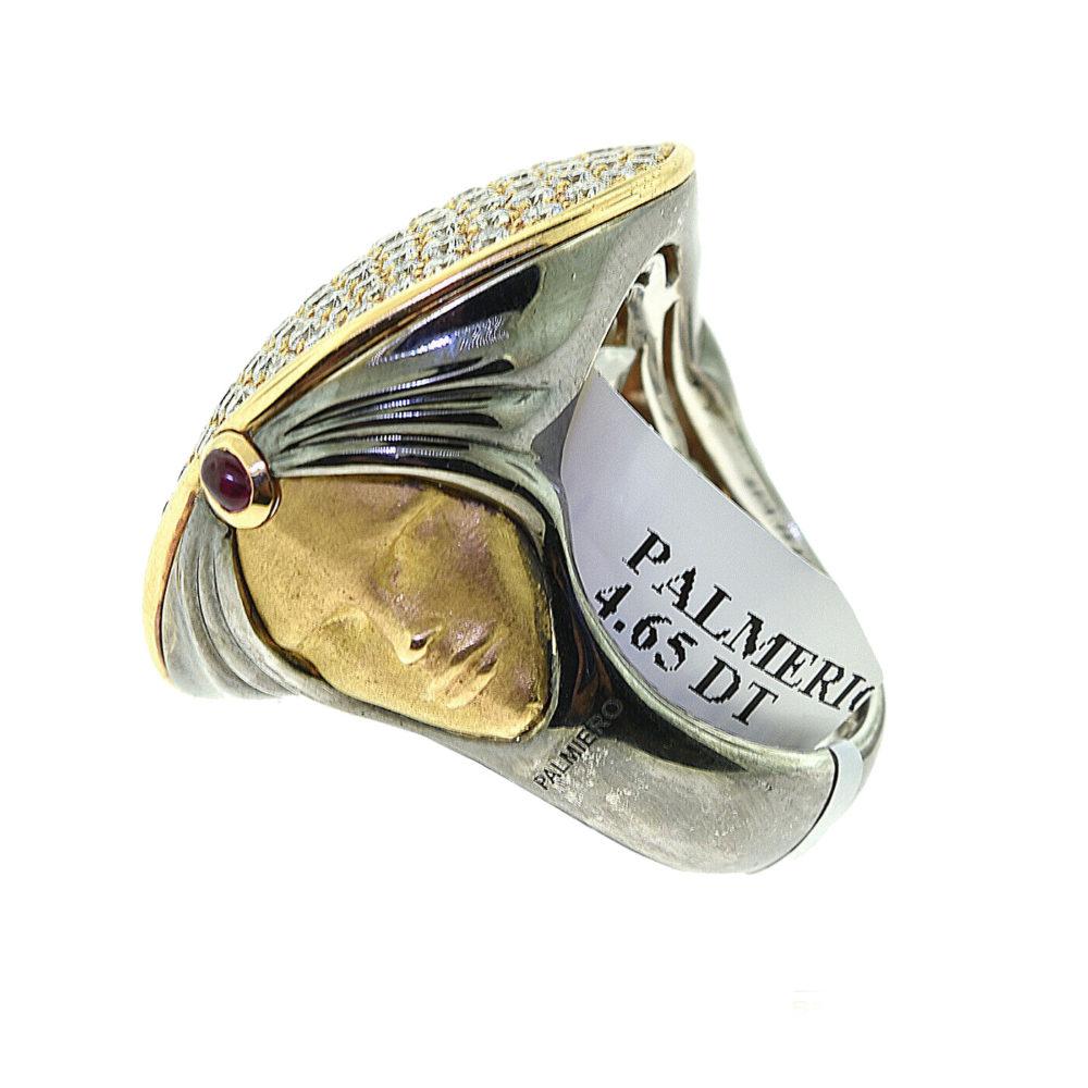Palmiero Sultan Middle Eastern Lady Ring mit Diamanten und Rubinen für Damen oder Herren im Angebot