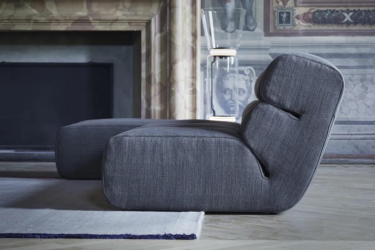 Modulares Sofa „Palmo“ aus Leder, Stein gewaschen 263 im Angebot 2