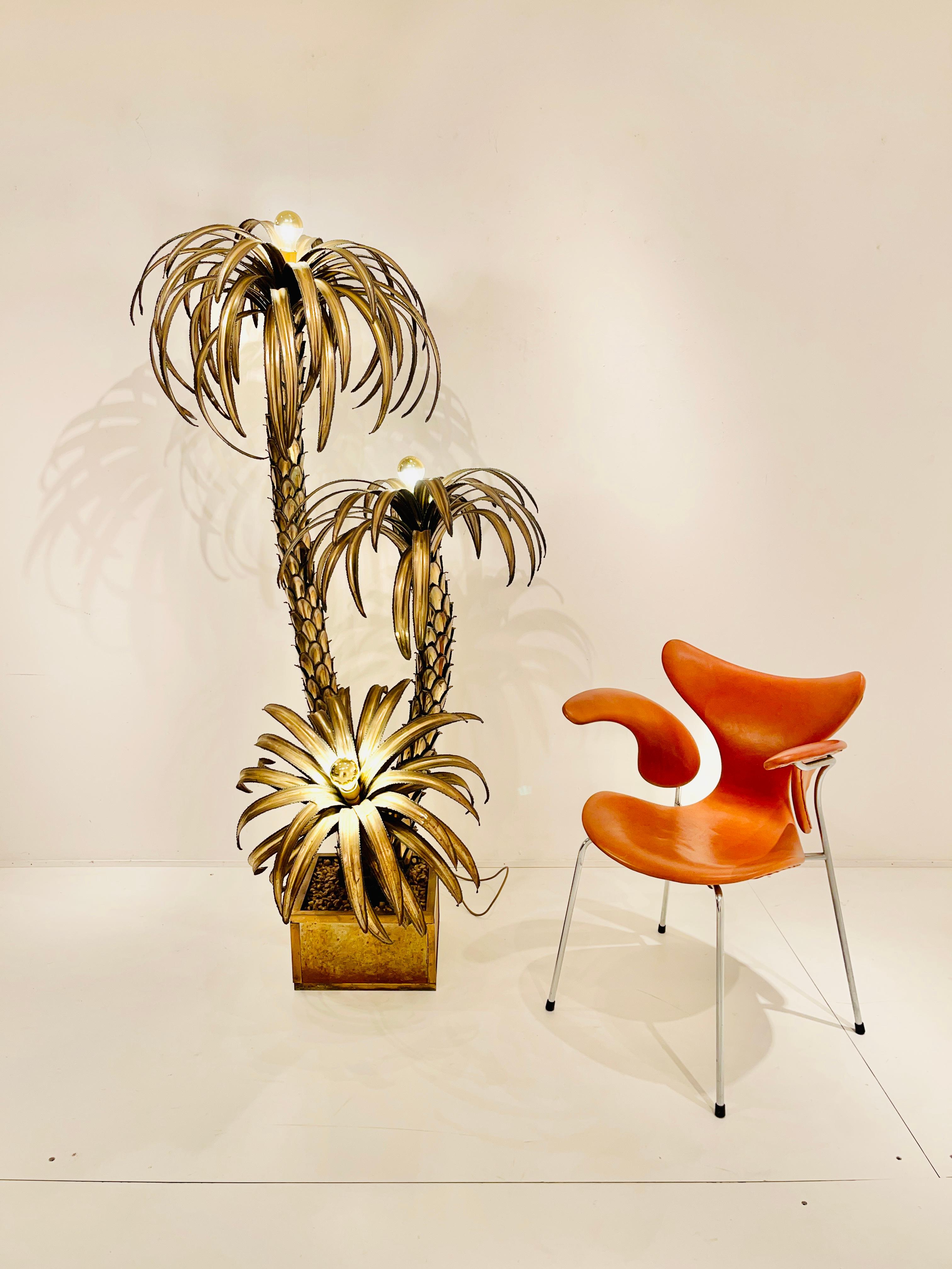 Palmtree floor lamp by Maison Jansen '70 For Sale 6