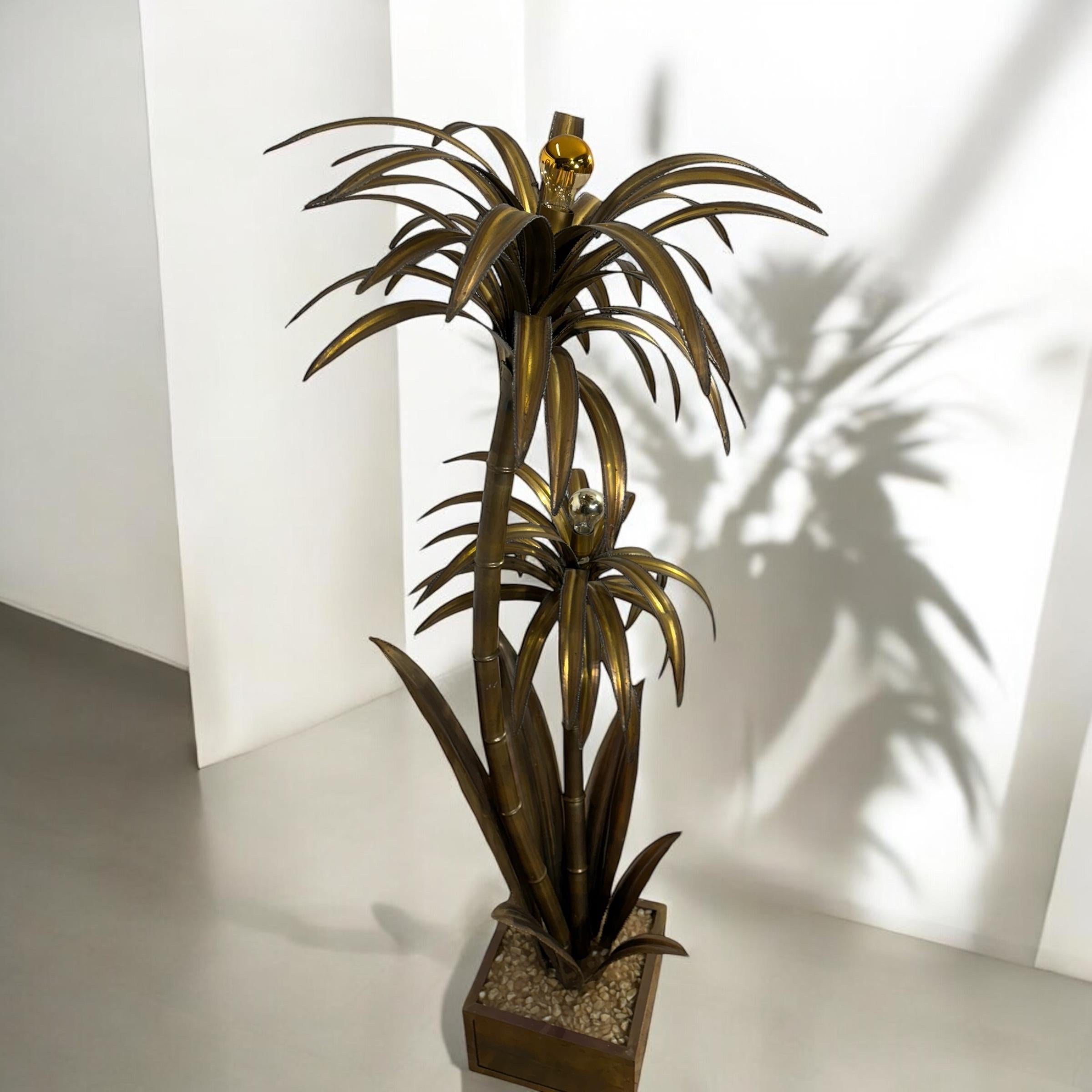 Lámpara de pie Palmtree de Maison Jansen '70 Moderno de mediados de siglo en venta