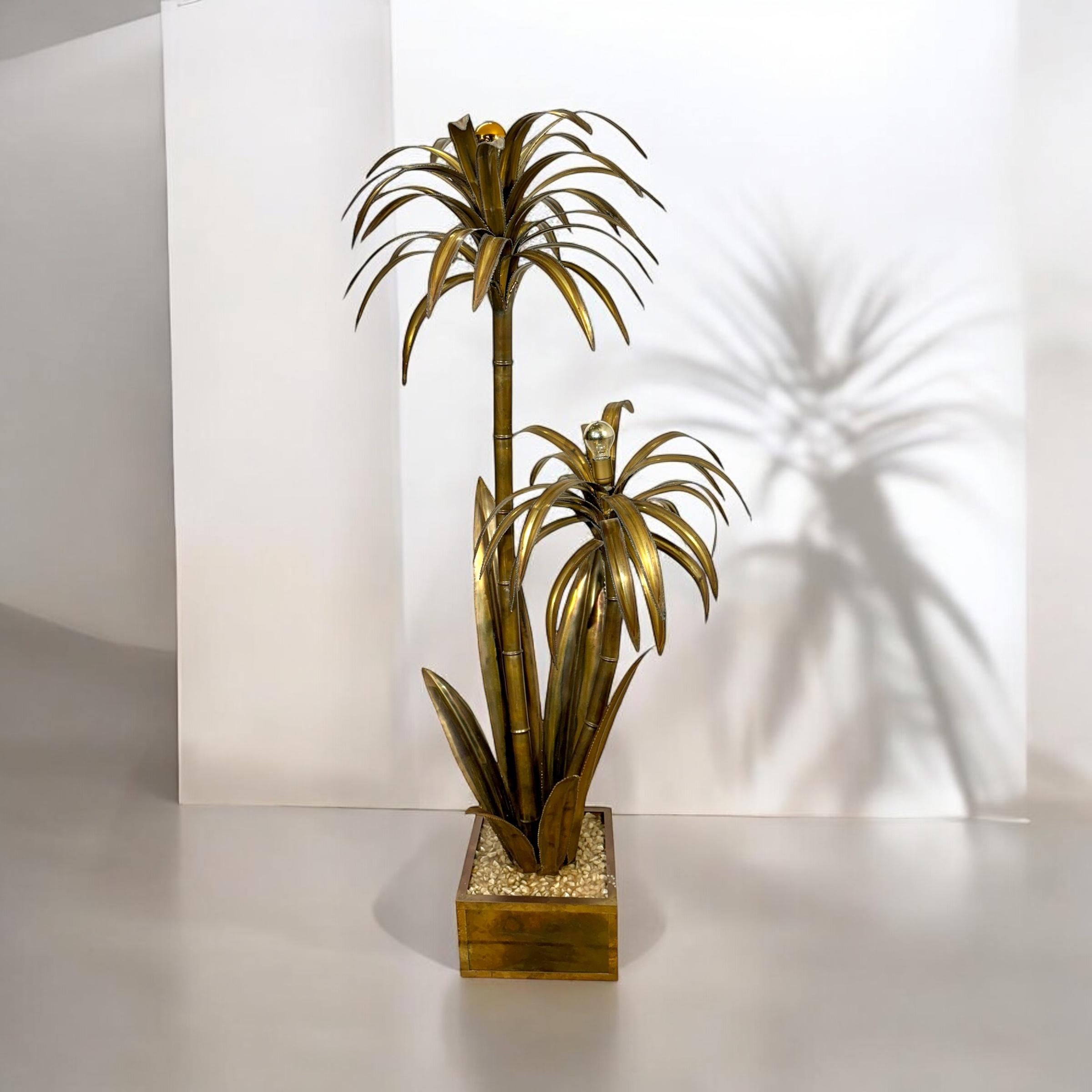 Lámpara de pie Palmtree de Maison Jansen '70 Francés en venta