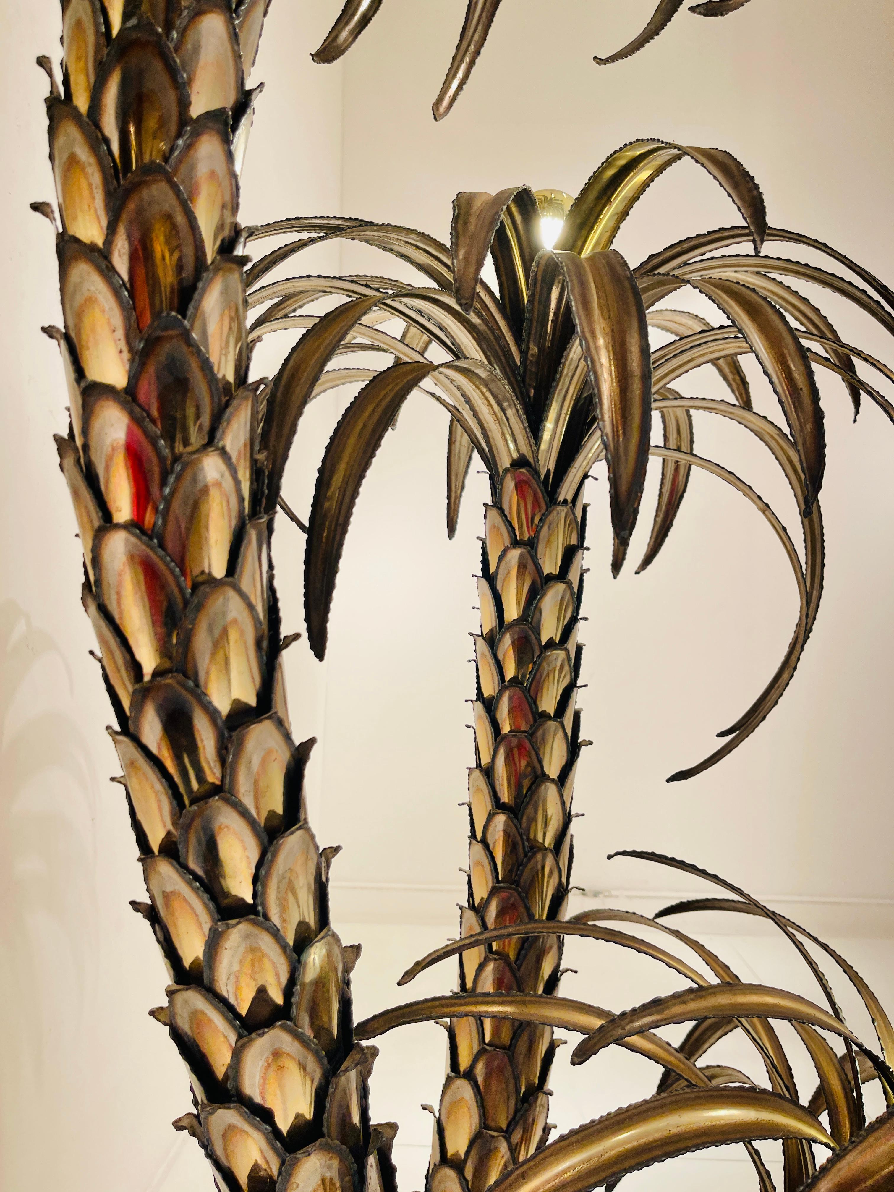 Métal Lampadaire Palmtree de Maison Jansen '70 en vente