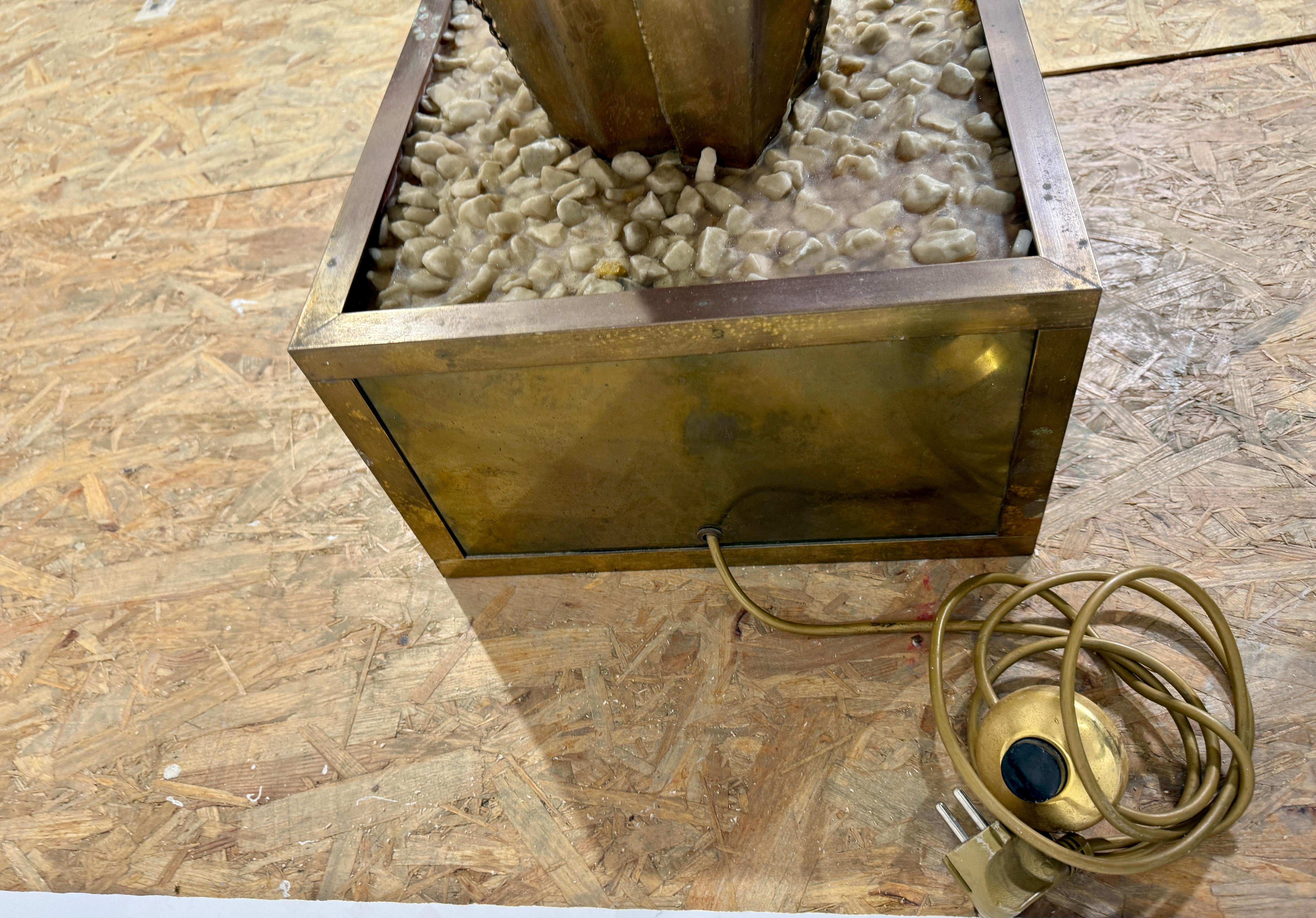 Lámpara de pie Palmtree de Maison Jansen '70 Metal en venta