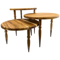 Palo Occasional Table in Teak with Turned Spindle Legs