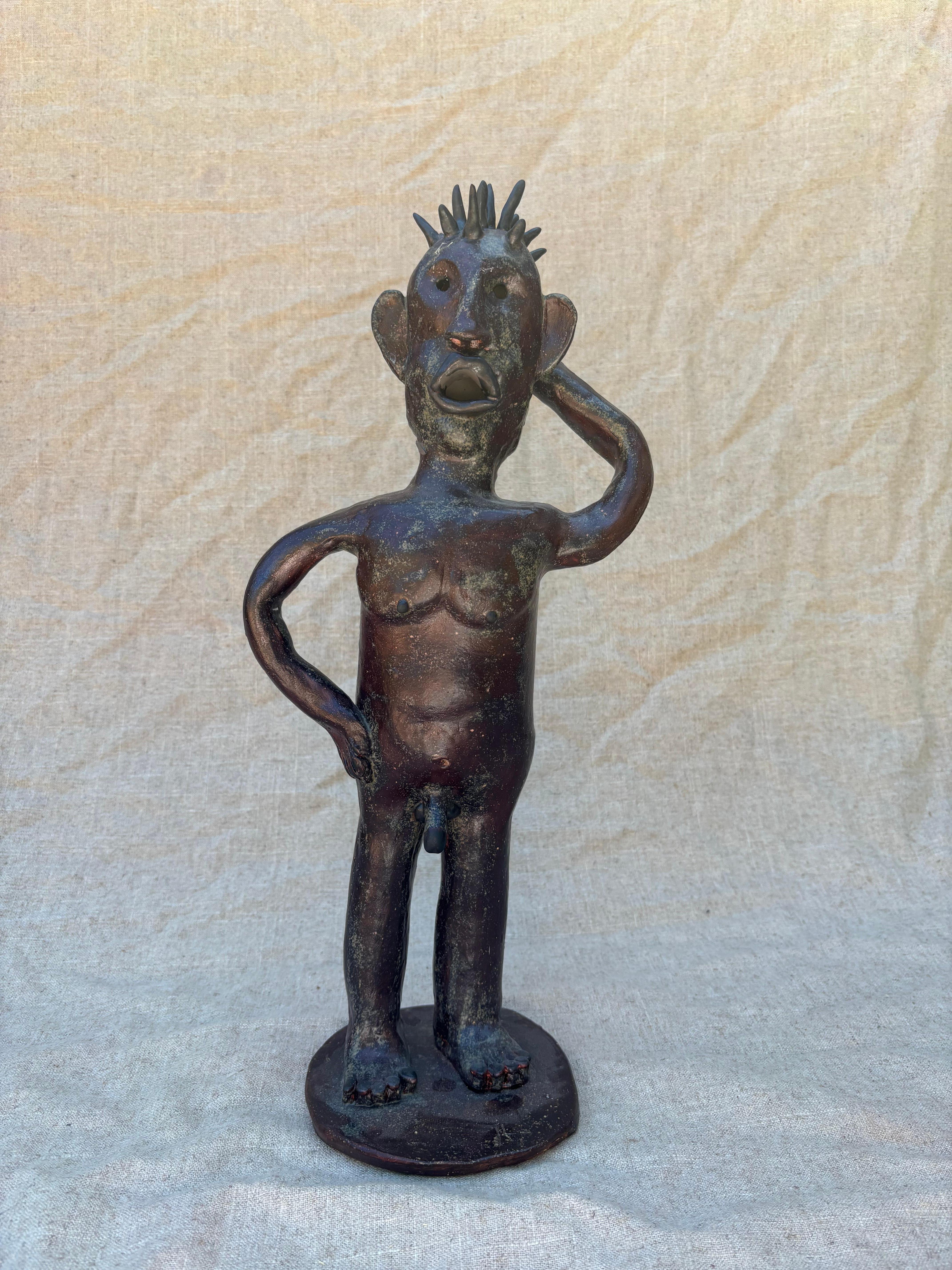 Organique Figurine de brûleur en céramique Palo santo/encens en vente