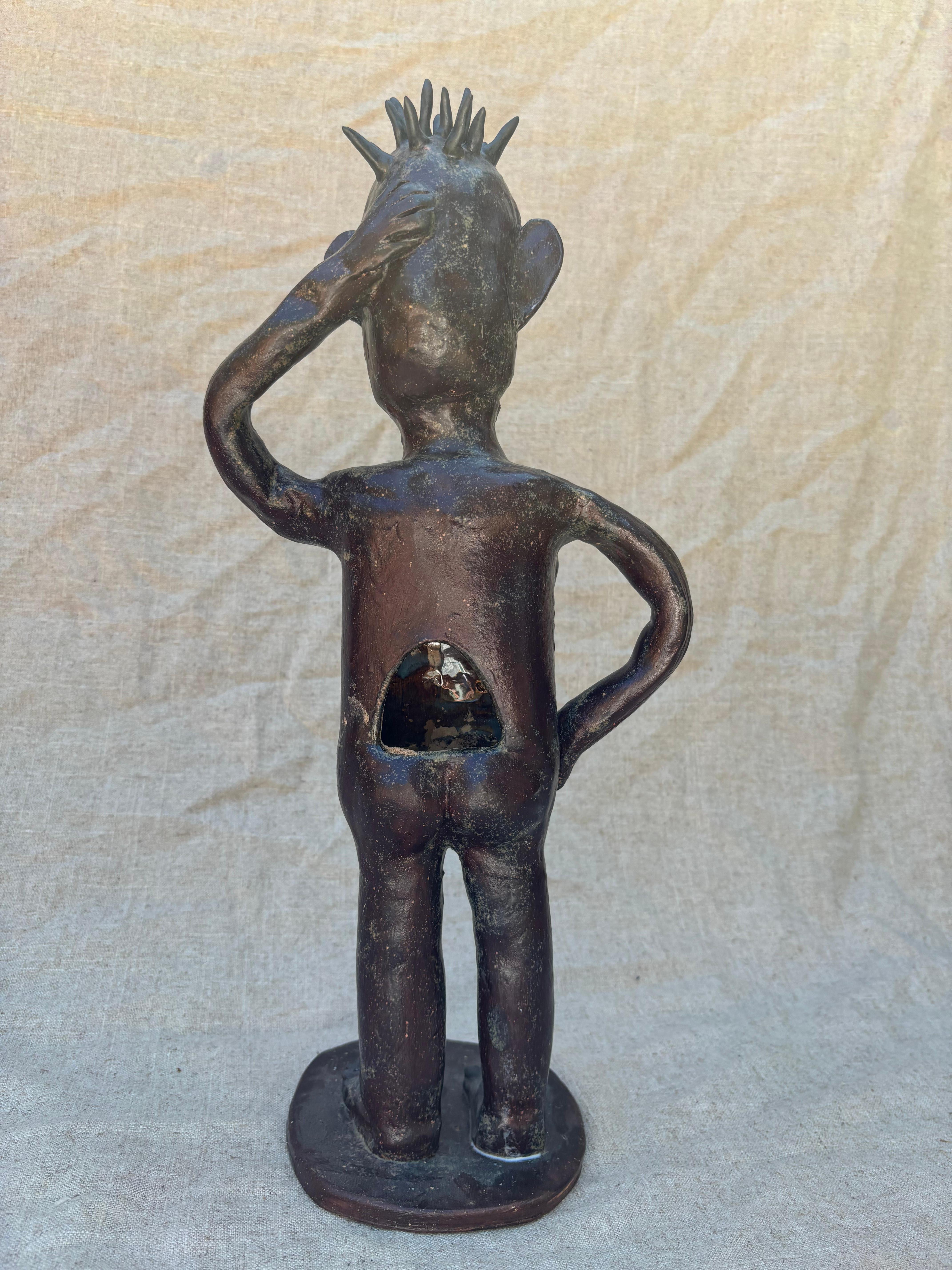 Figurine de brûleur en céramique Palo santo/encens Neuf - En vente à Topanga, CA