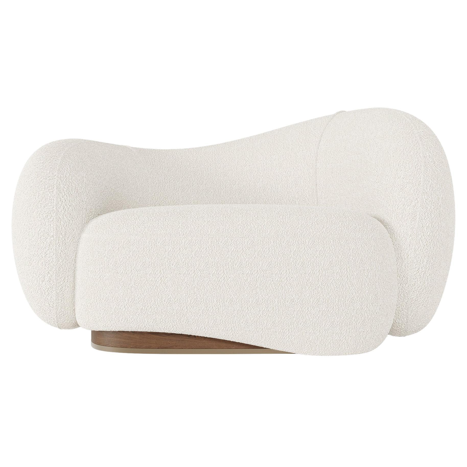 Paloma Armchair, Organic Modern, Boucle Fabric, by Mehmet Orel for Studio Kirkit For Sale