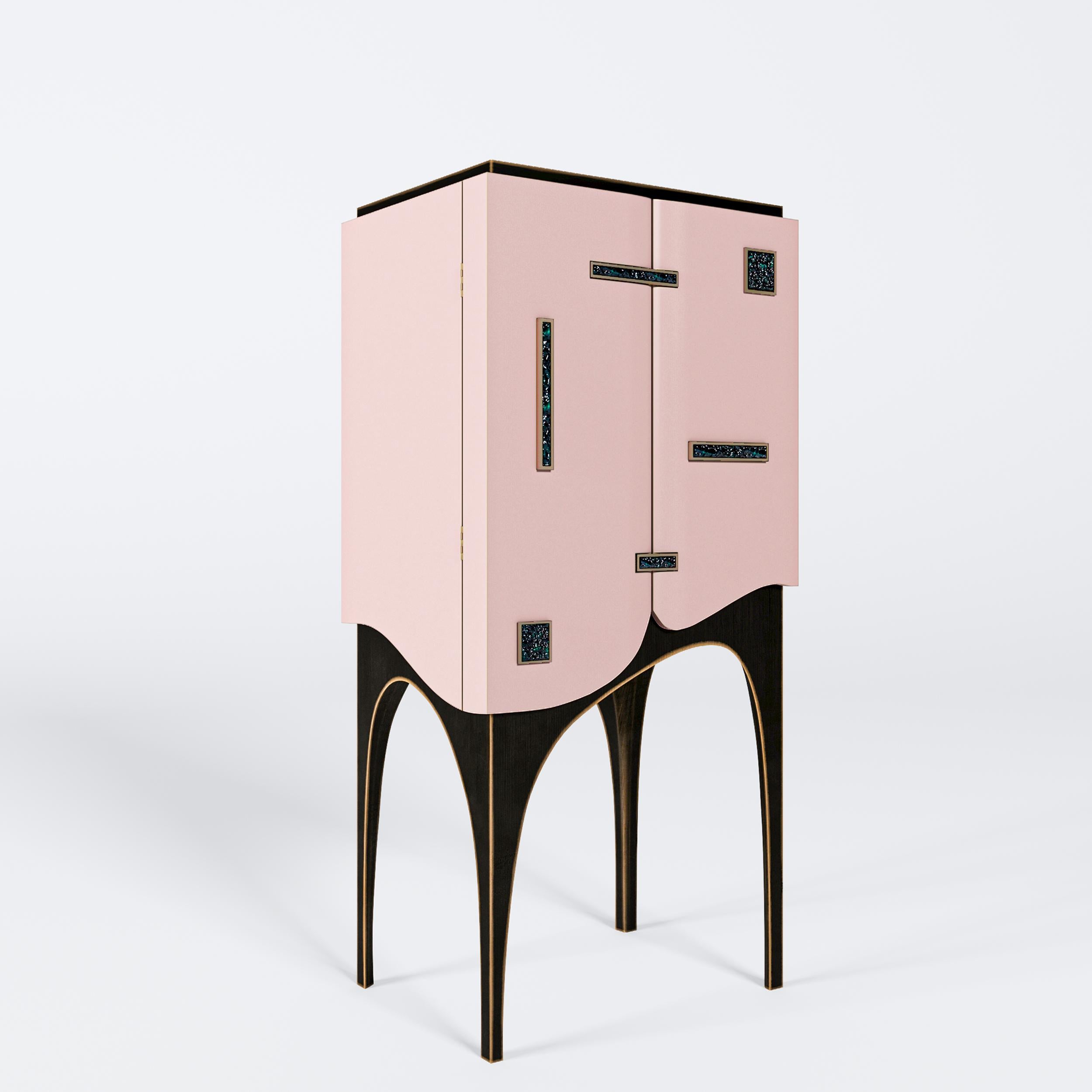 Hand-Crafted Pal_Up Bar Cabinet, Pop Art Nouveau, By Mehmet Orel For Sale