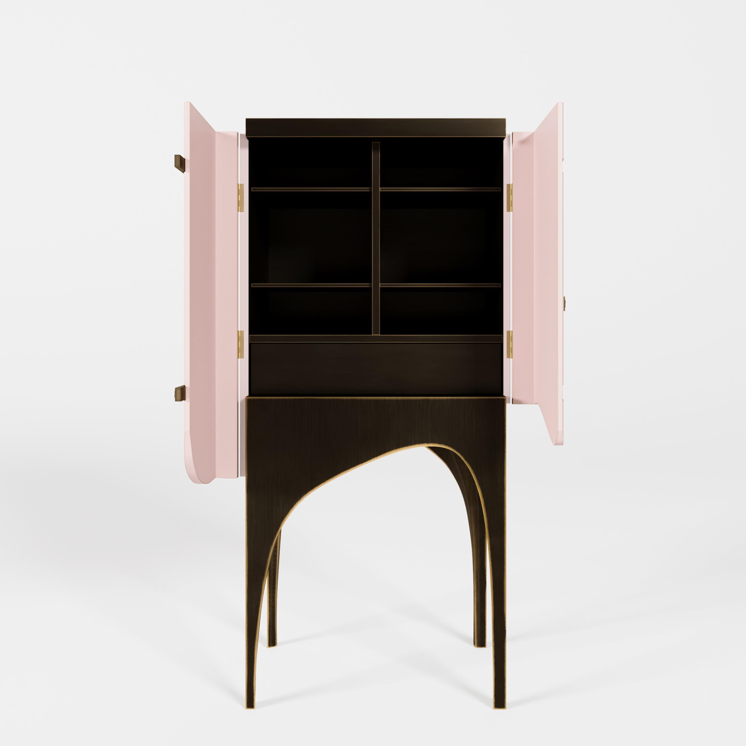 Metal Pal_Up Bar Cabinet, Pop Art Nouveau, By Mehmet Orel For Sale