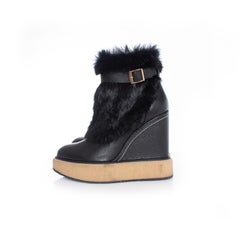 Paloma Barcelo, fur trimmed ankle boots