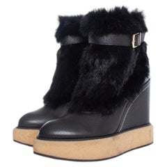Paloma Barcelo, fur trimmed ankle boots