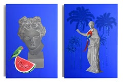 Paloma Castello - Wassermelone Apollo - Venus und Ara Diptychon. Aus der Reihe Tropicalia. Wassermelone Apollo - Venus und Ara Diptychon. Aus der Reihe Tropicalia.