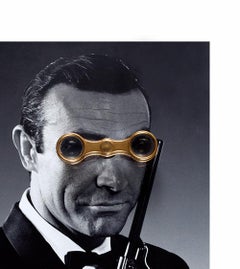 James Bond, Castelloland-Serie. Digitale Collage-Farbfotografie