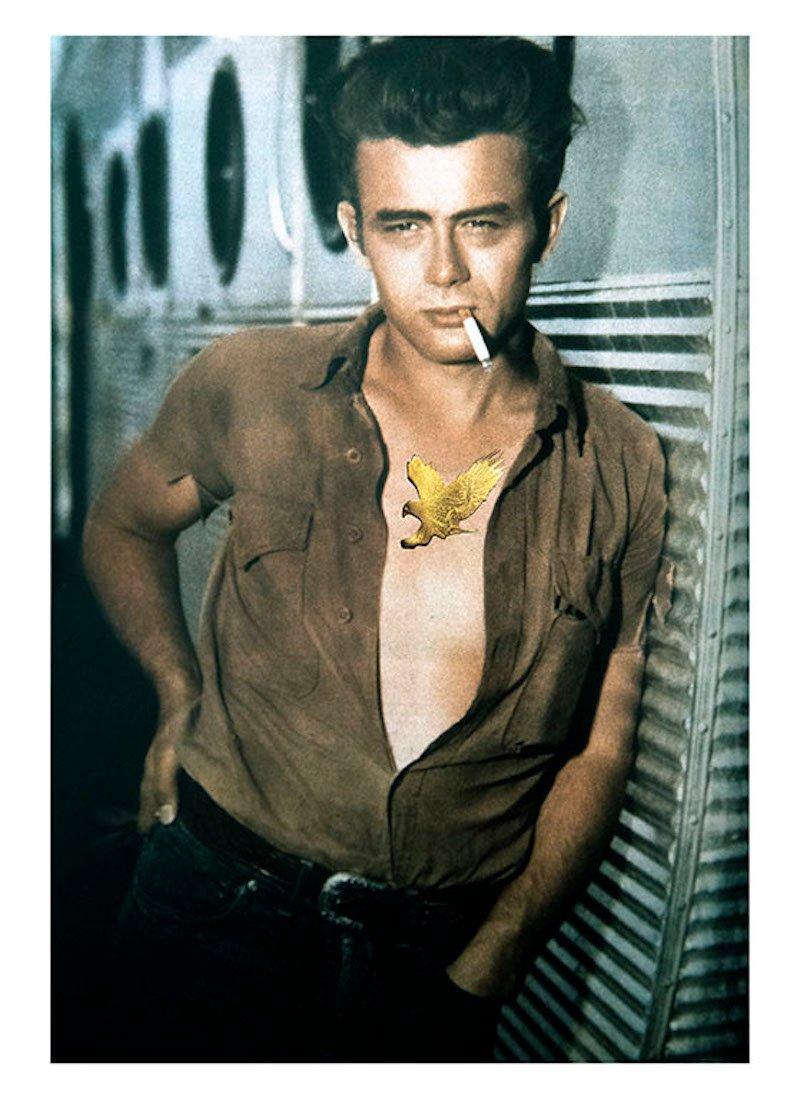Paloma Castello Portrait Photograph - James Dean, The Castelloland series. Digital Collage. Color Photograph
