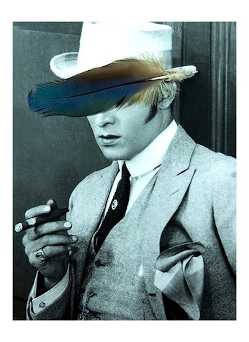 Rudolph Valentino. Porträt. Digitale Collage. Farbfotografie in limitierter Auflage