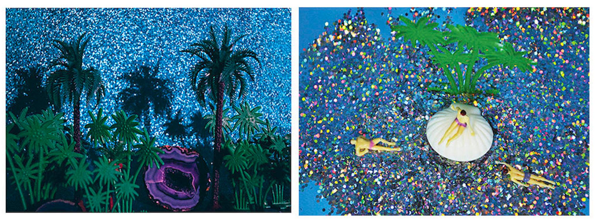 Tropicarios.  Instalación. Fotografía digital en color de edición limitada - Color Photograph Azul de Paloma Castello