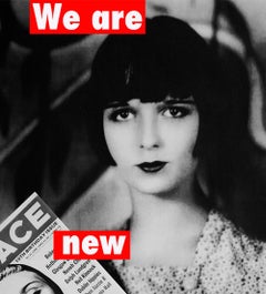 We are new heroines!. Homage to Louise Brooks and Barbara Kruger. Photorgraph