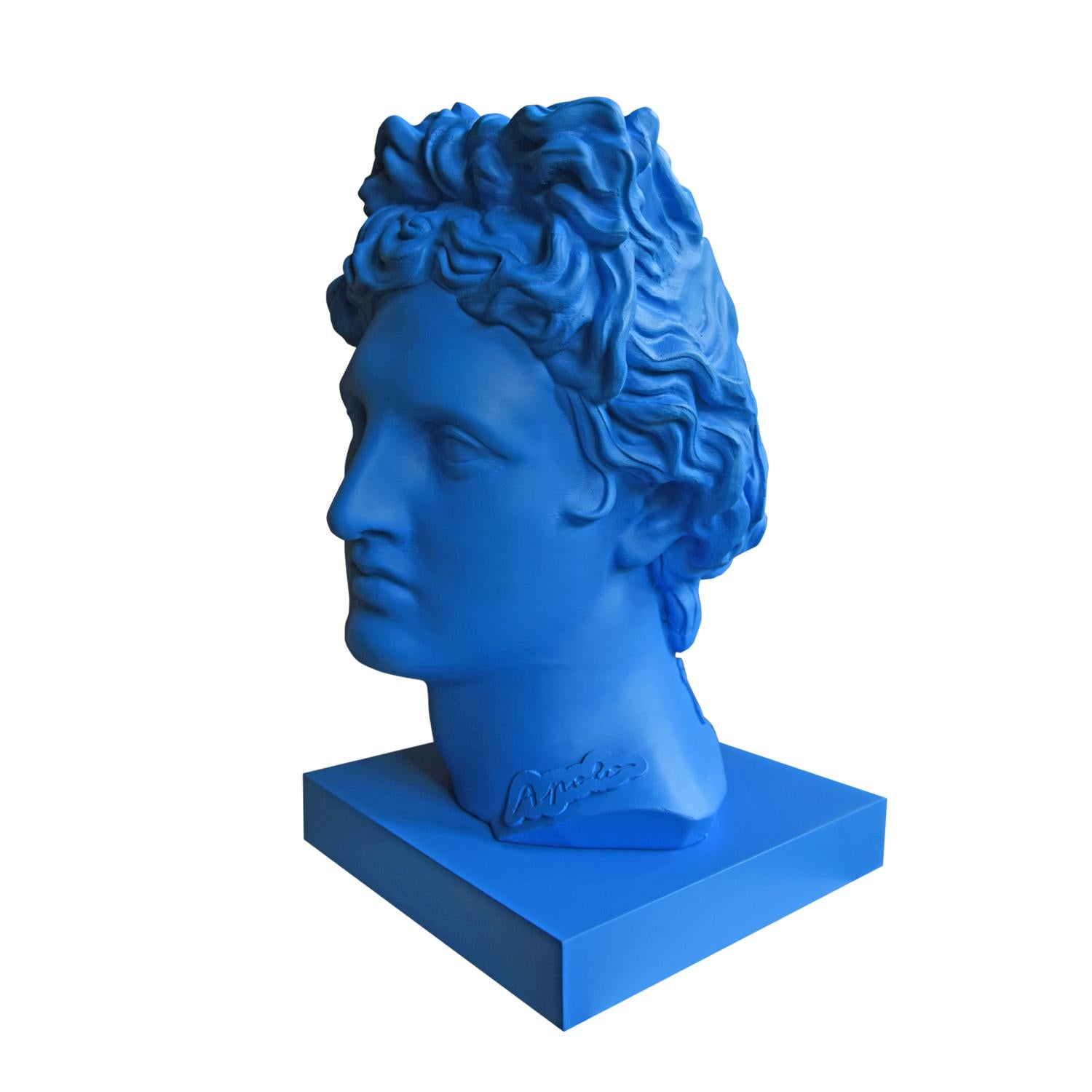 Apolo Blue. Head Sculpture. From the series Apolo For Sale 1