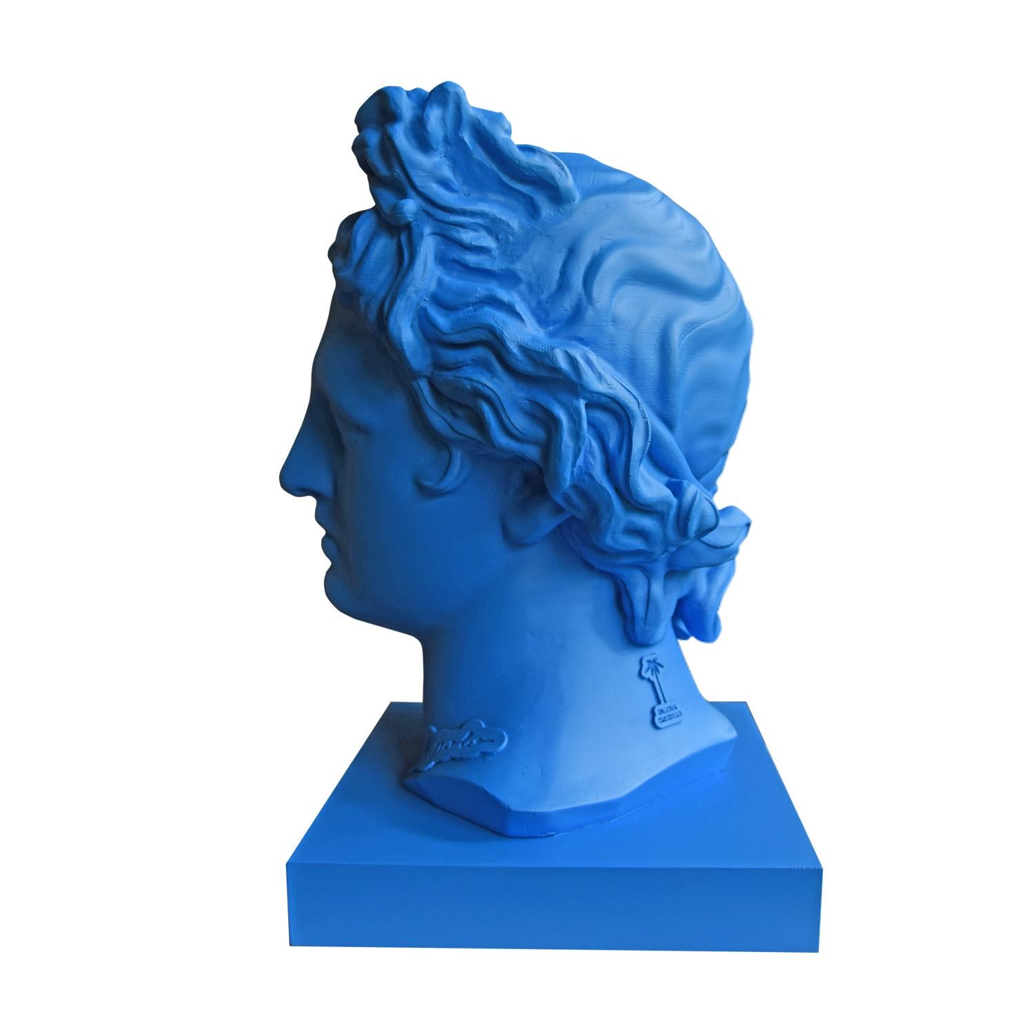 Apolo Blue. Head Sculpture. From the series Apolo For Sale 2