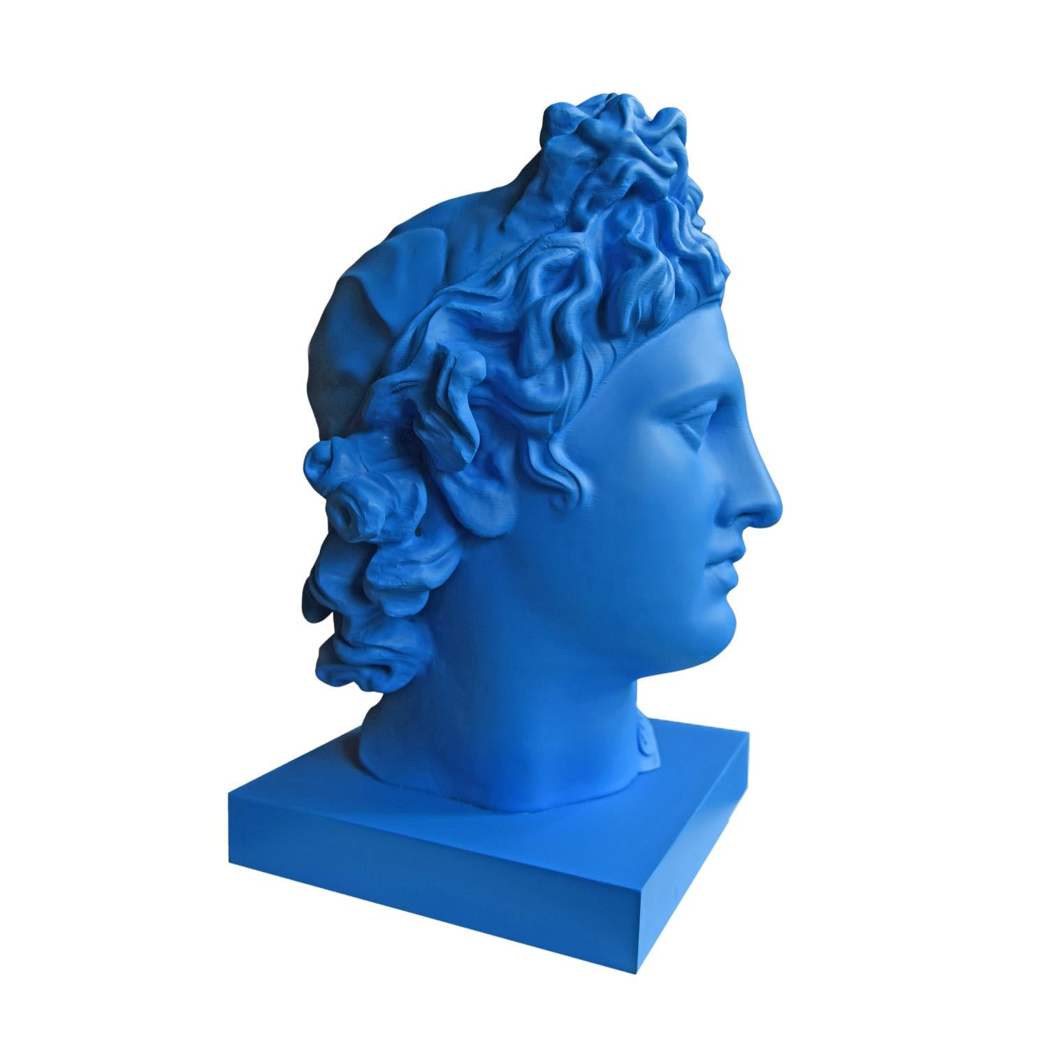 Apolo Blue. Head Sculpture. From the series Apolo For Sale 5