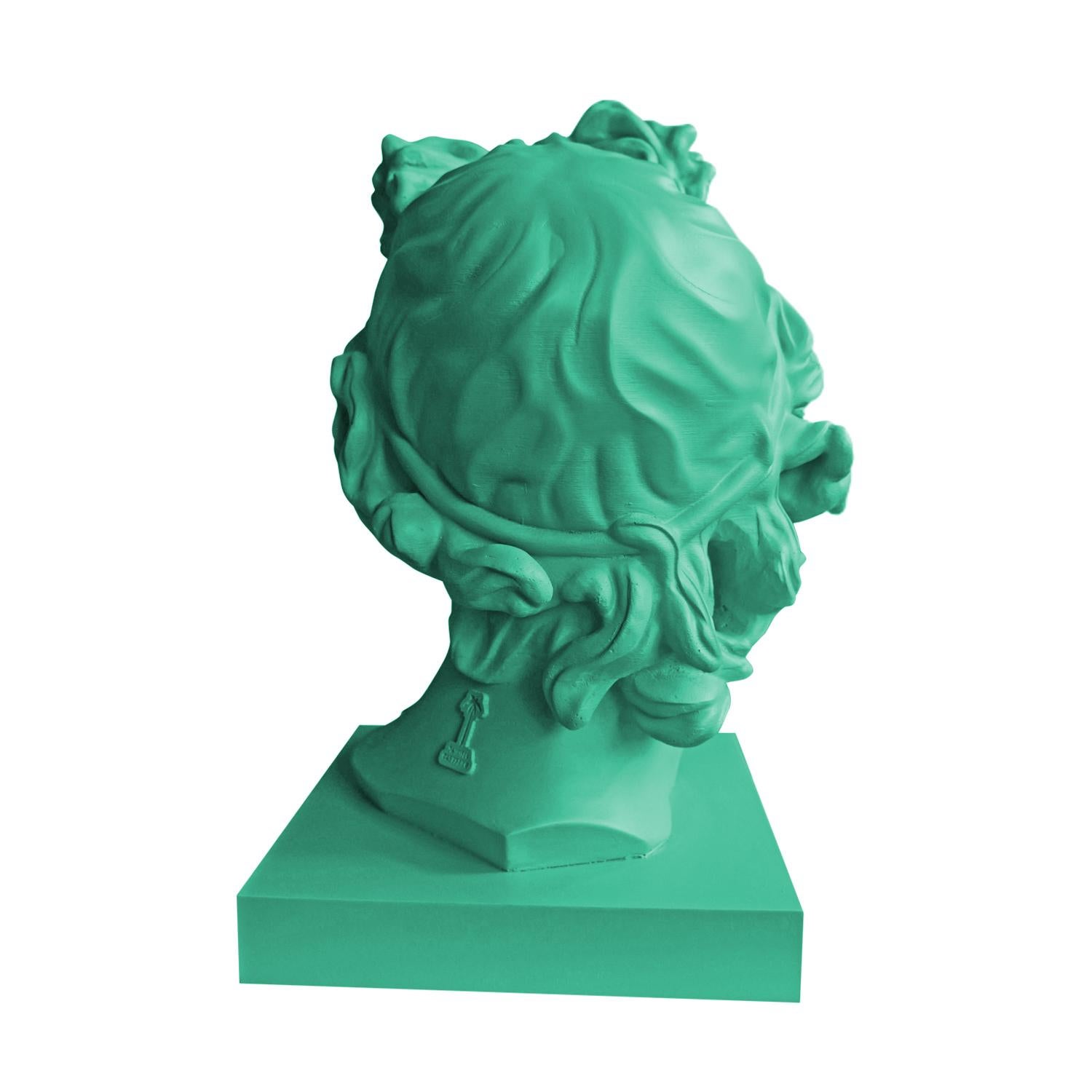 Apolo Green. Head Sculpture. From the series Apolo For Sale 1
