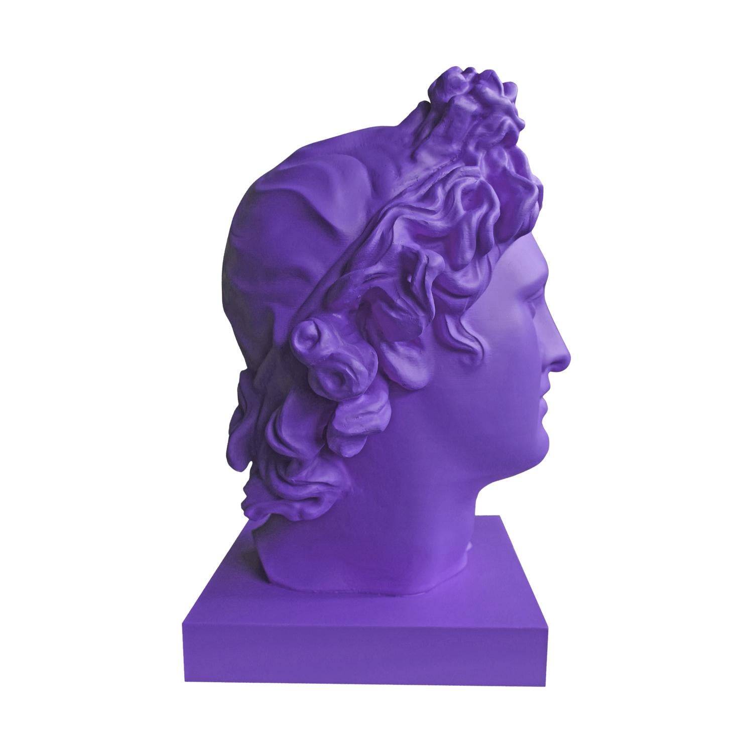Apolo Purple. Scultura della testa. Dalla serie Apolo in vendita 2
