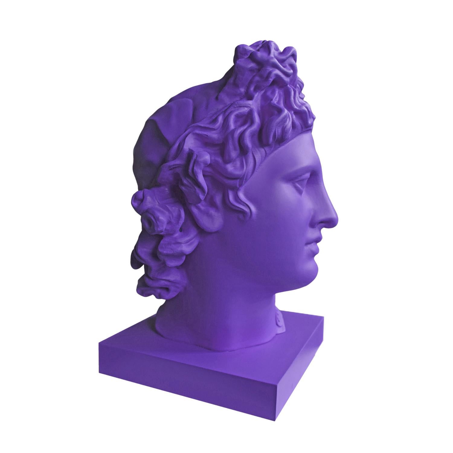 Apolo Purple. Scultura della testa. Dalla serie Apolo in vendita 3