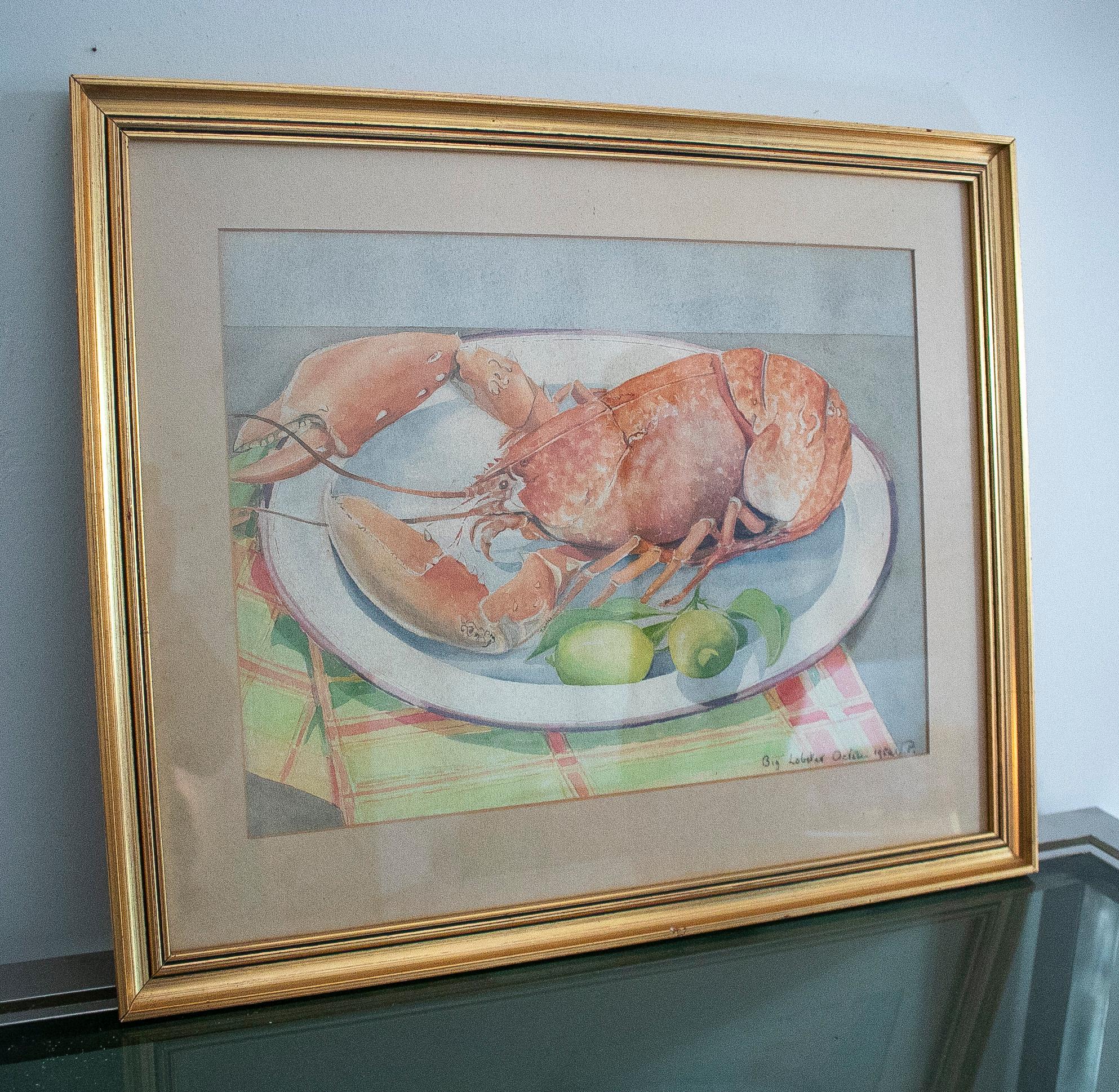 Paloma de Sanjuanena, 1980s lobster still-life watercolour.

Her husband, Jaime Parladé's was renowned interior to the very rich and designer and marquis de Apezteguía.

Measures with frame: 54 x 45 x 2 cm.

  