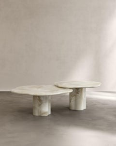 Paloma Editions Air Coffee Table in Bianco Onyx & Travertine