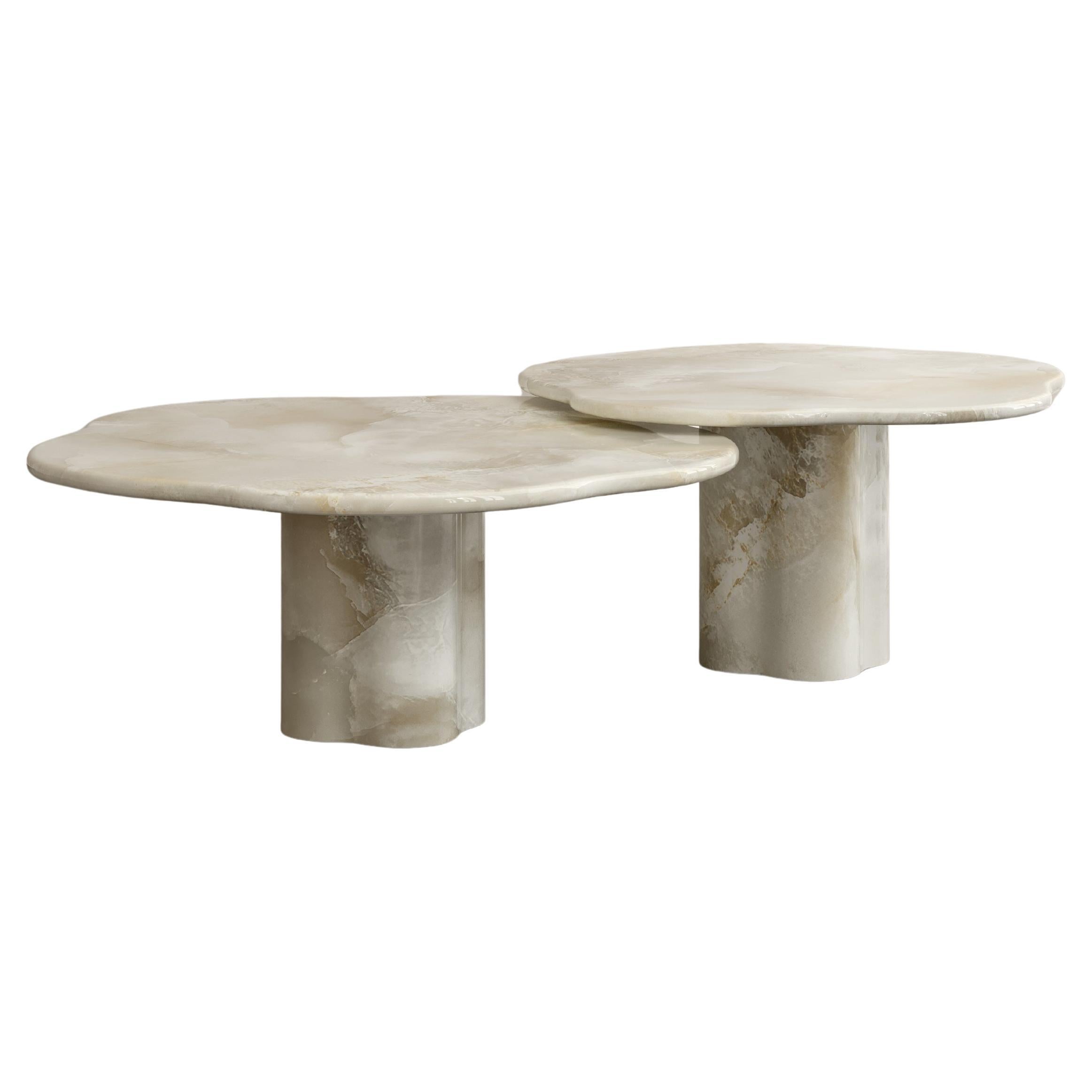 Mesa baja Air de Paloma Editions Bianco Onyx