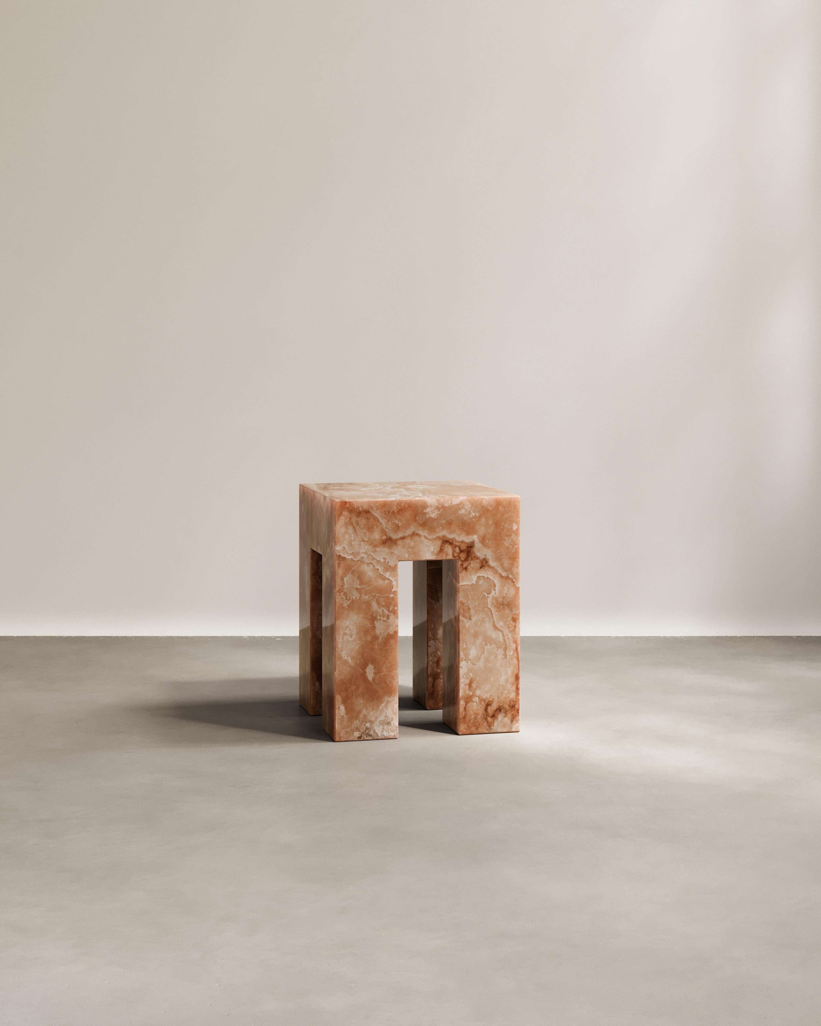 Italian Paloma Editions Altar Gueridon Roman Travertine For Sale