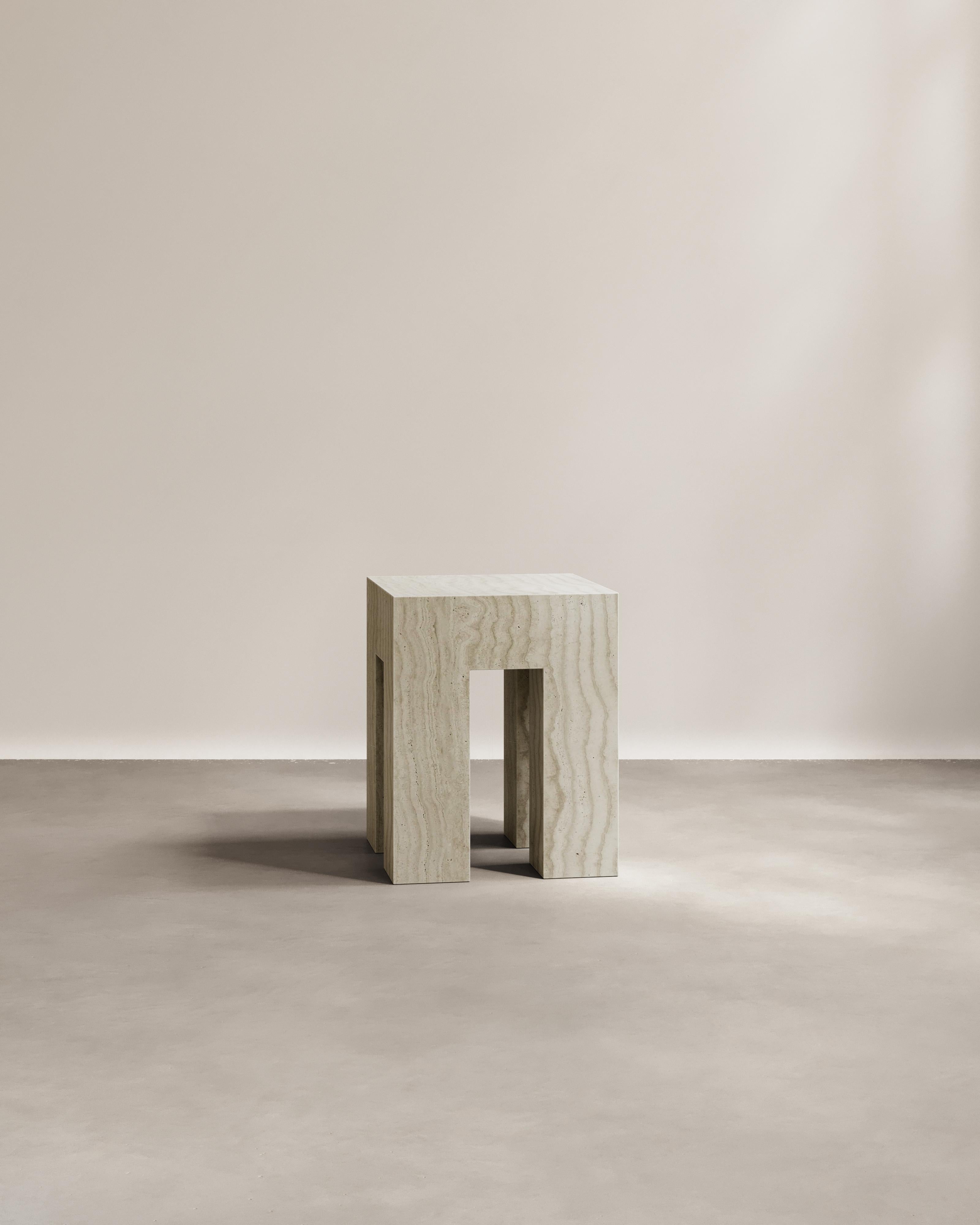 Paloma Editions Altar Gueridon Roman Travertine In New Condition For Sale In BONDI JUNCTION, AU