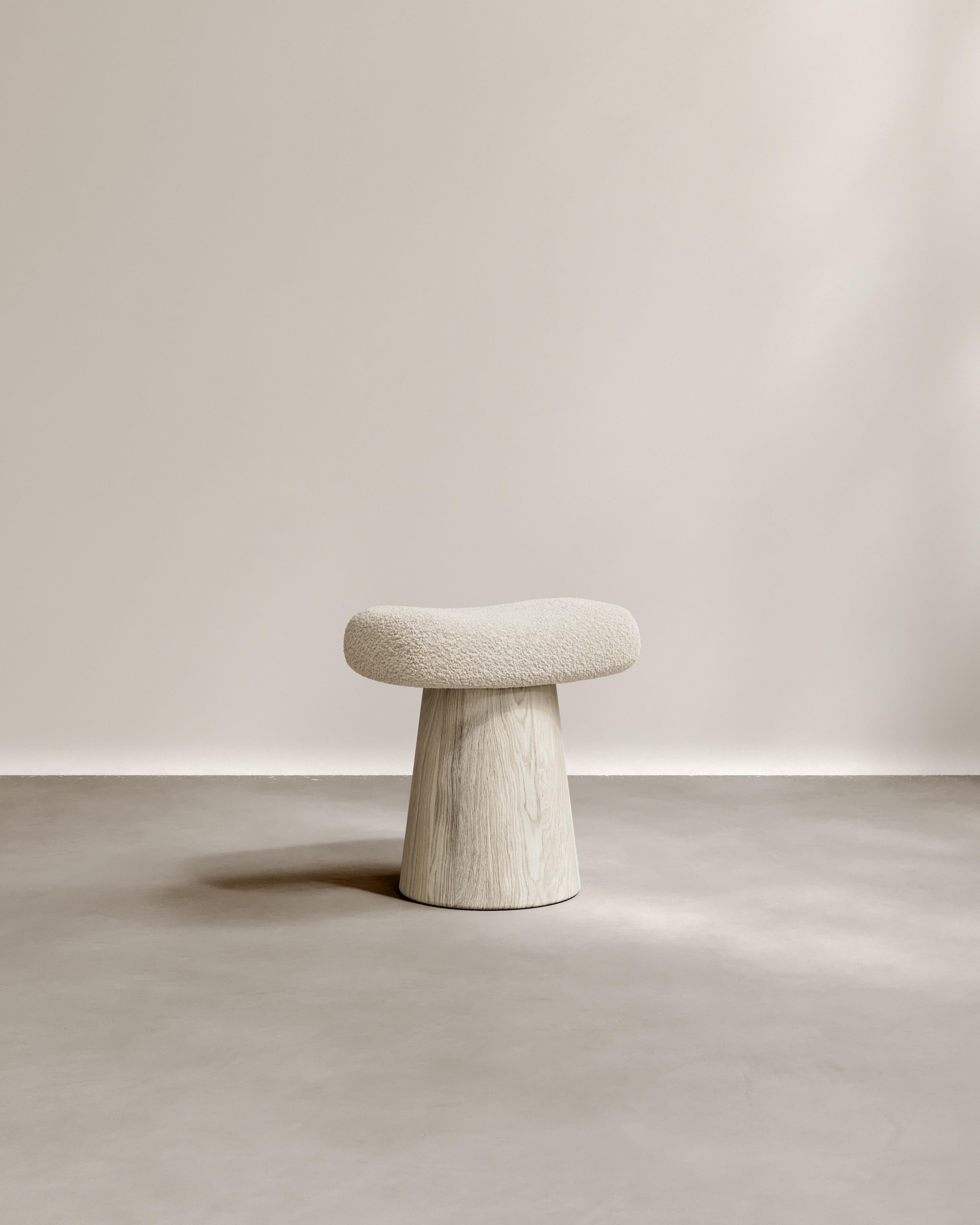 The Artisan Stool is driven by an obsession with the most precious materials the world has to offer. Evoking the Classical ideal of technè 'craft as poetic making' it is defined by its dialogue of textures and sumptuous tactility, hewn from select