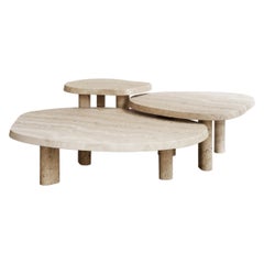 Paloma Editions Constantin Coffee Table in Roman Travertine