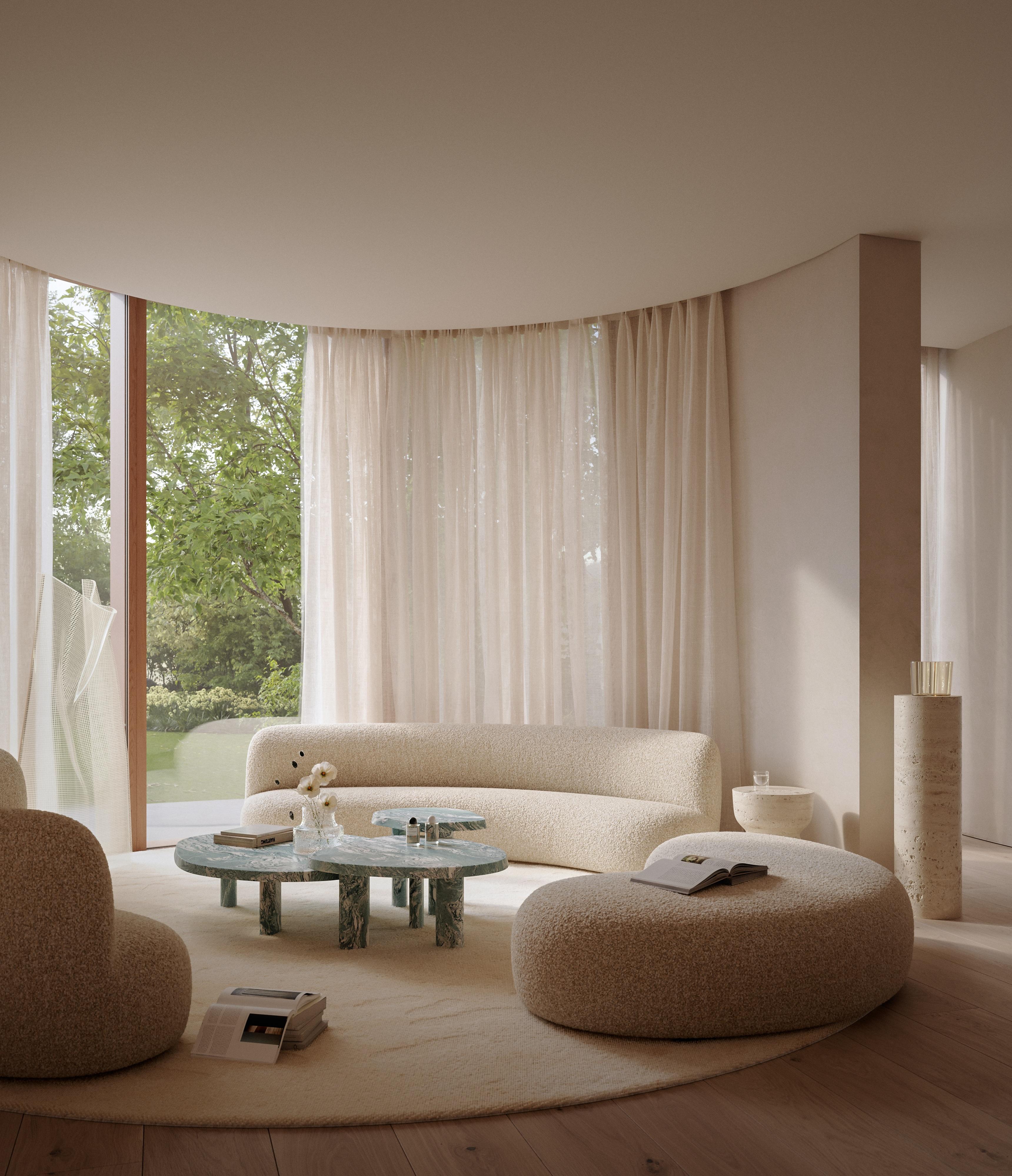 Paloma Editions Table basse Constantin Navona Travertin en vente 1