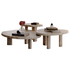 Mesa baja Constantin Paloma Editions Travertino Romano