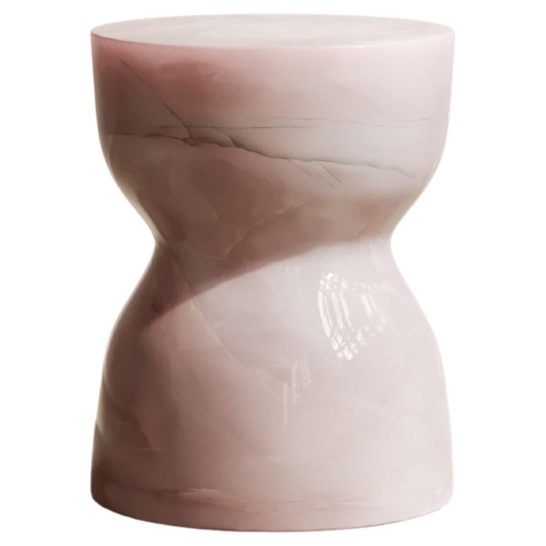 Paloma Editions Dawn Gueridon Natural Pink Onyx For Sale