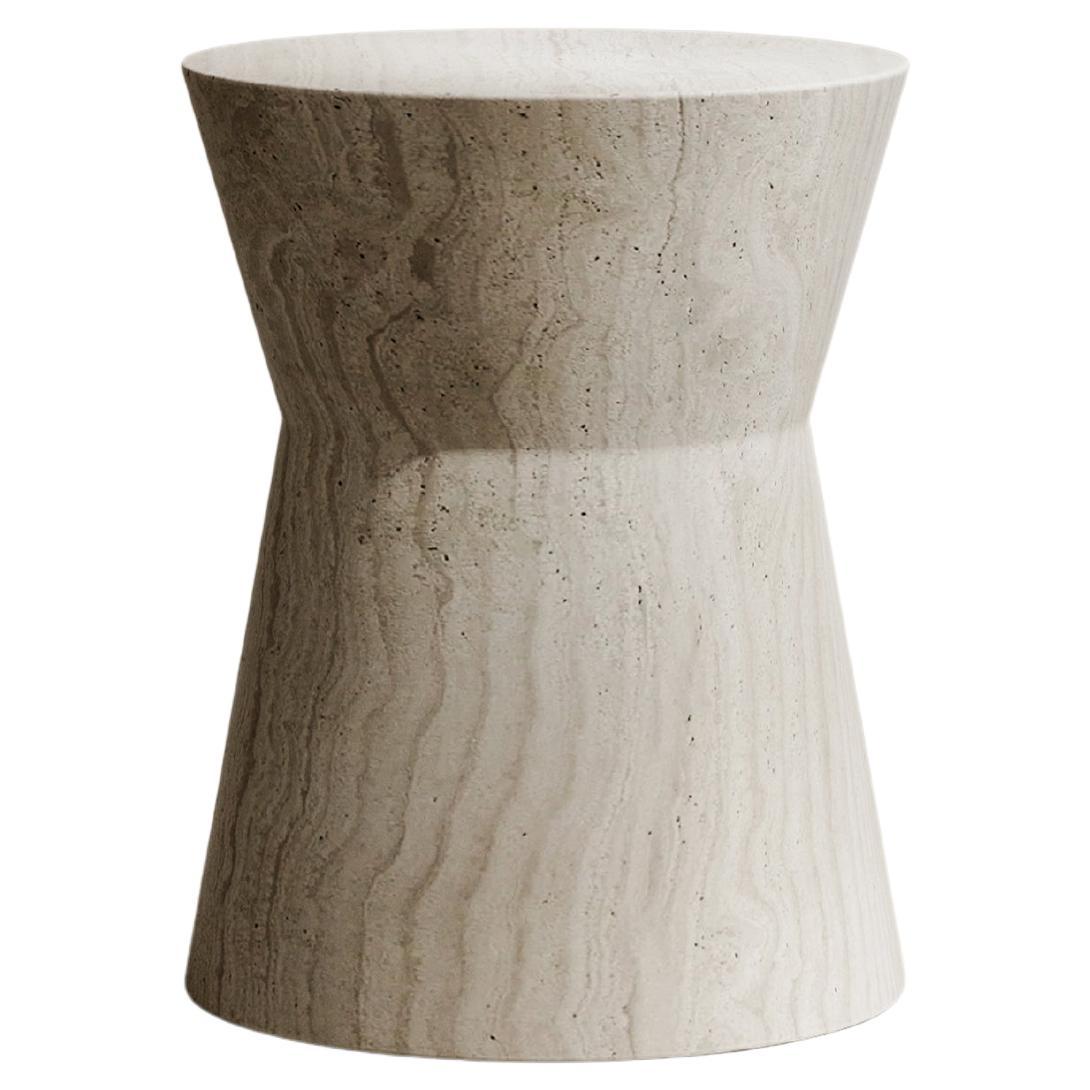 Paloma Editions Immortelle Gueridon Navona Travertine For Sale