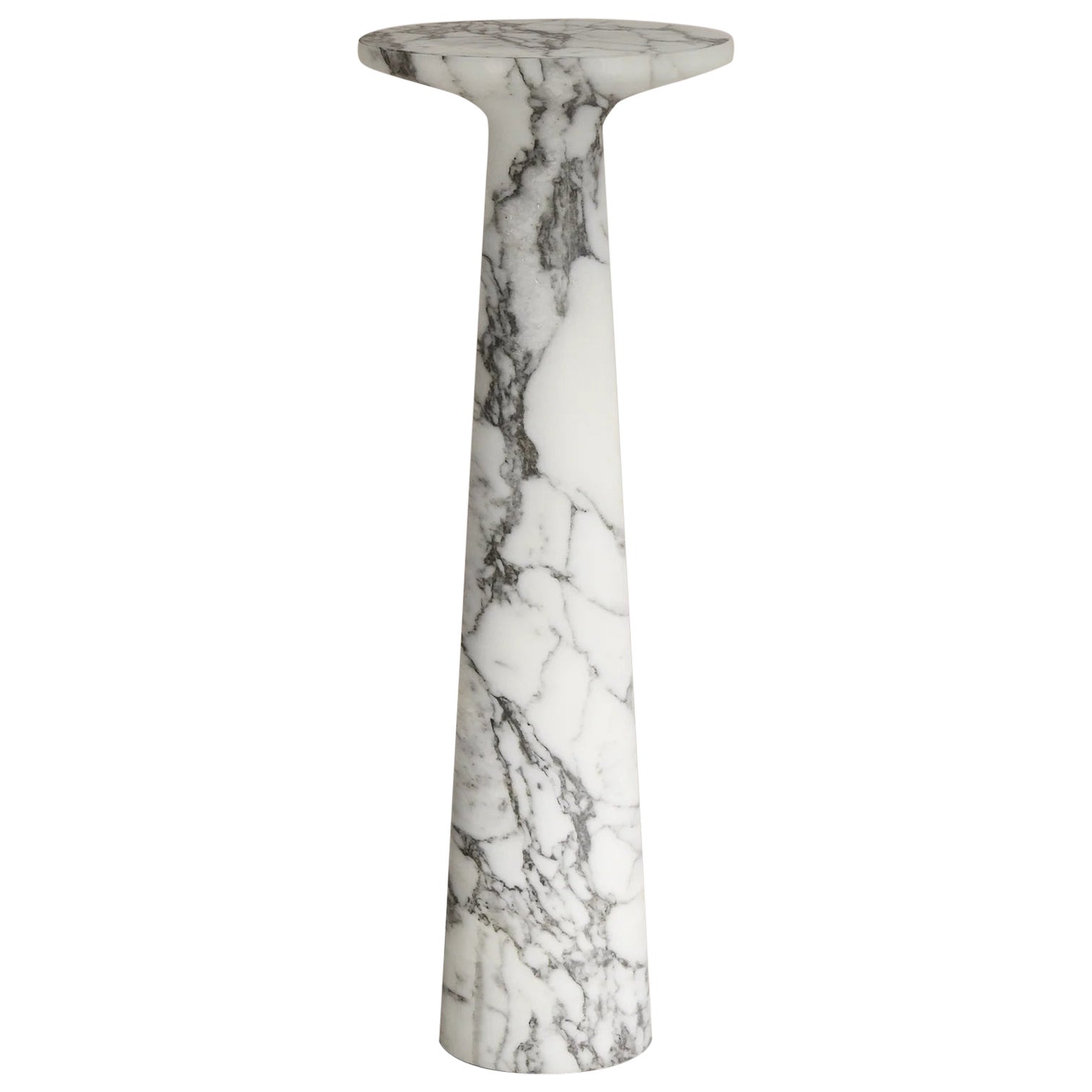 Paloma Editions Jude Pedestal I Arabescato Marble