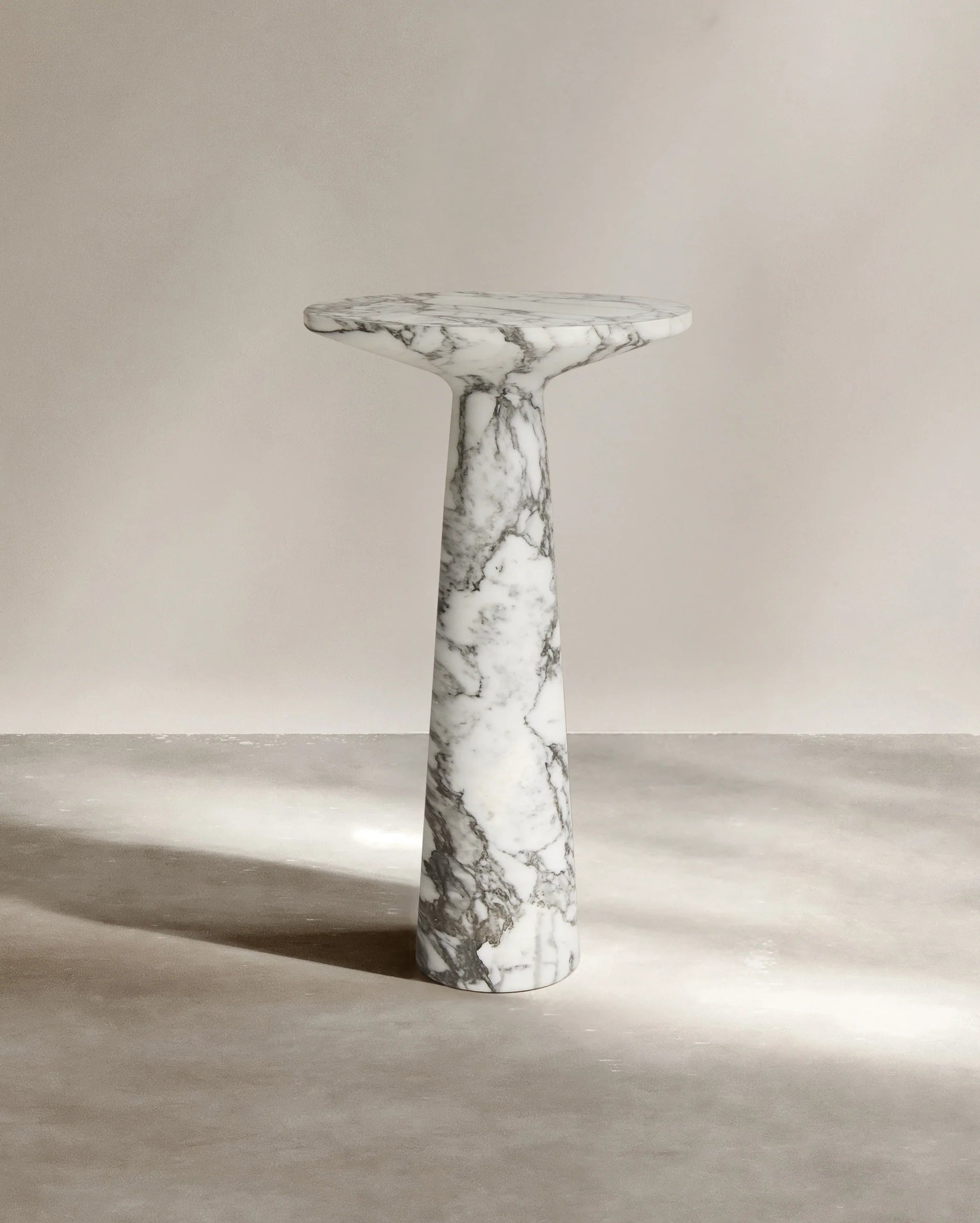 Paloma Editions Jude Pedestal II Arabescato Marble