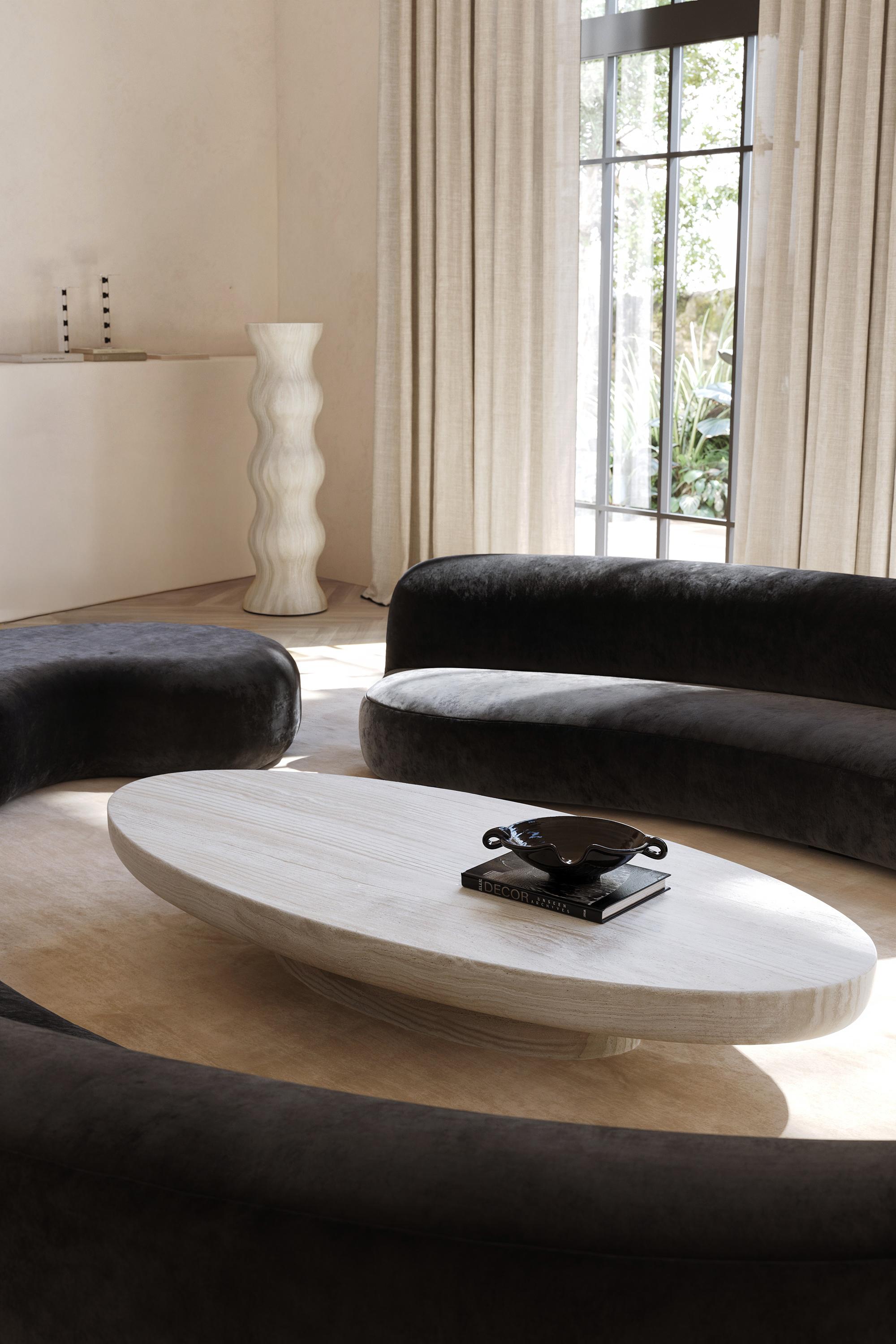 italien Paloma Editions Table basse Kiss Verde Breccia Marble en vente