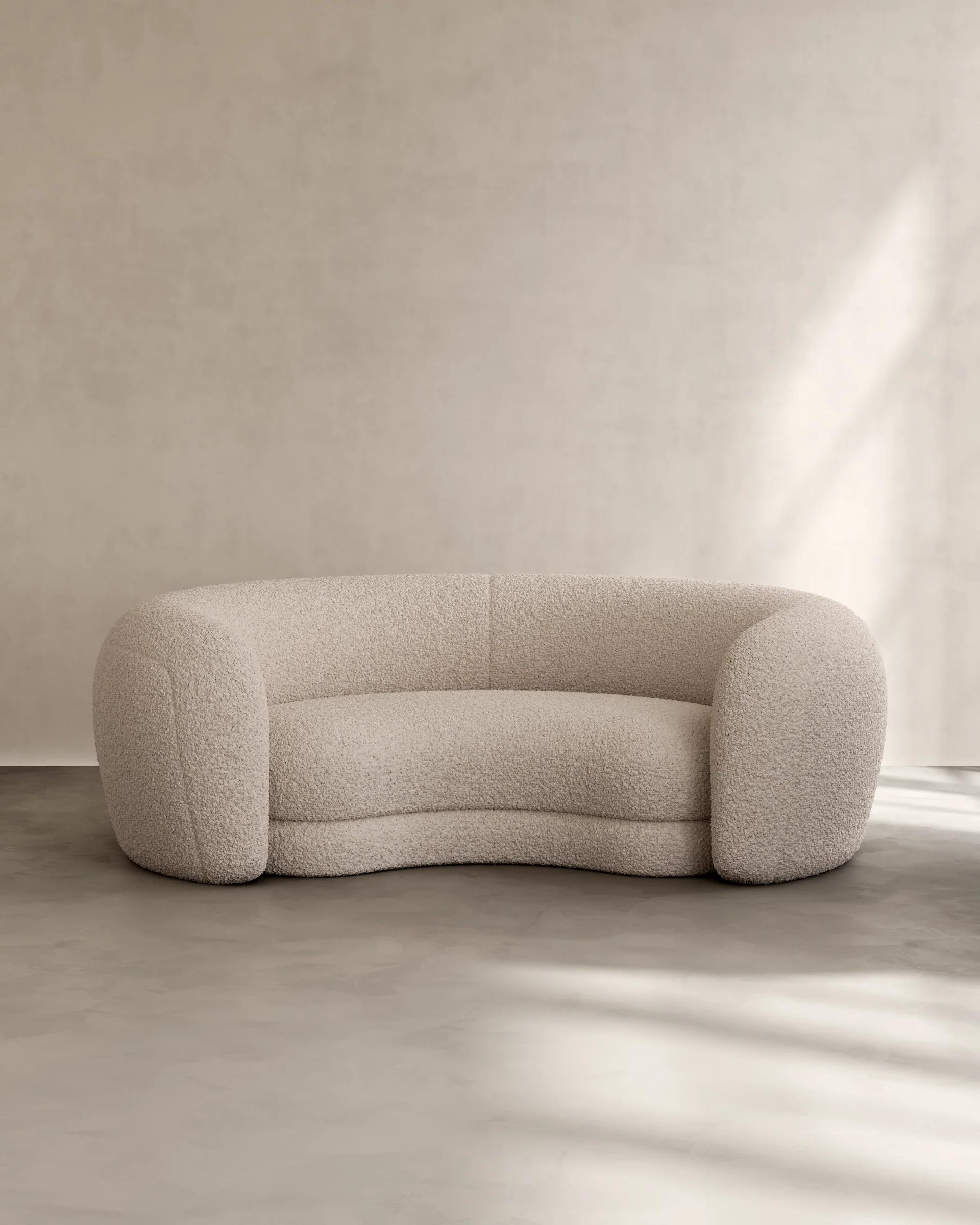 Contemporary Paloma Editions Palace Ottoman Wool Boucle For Sale