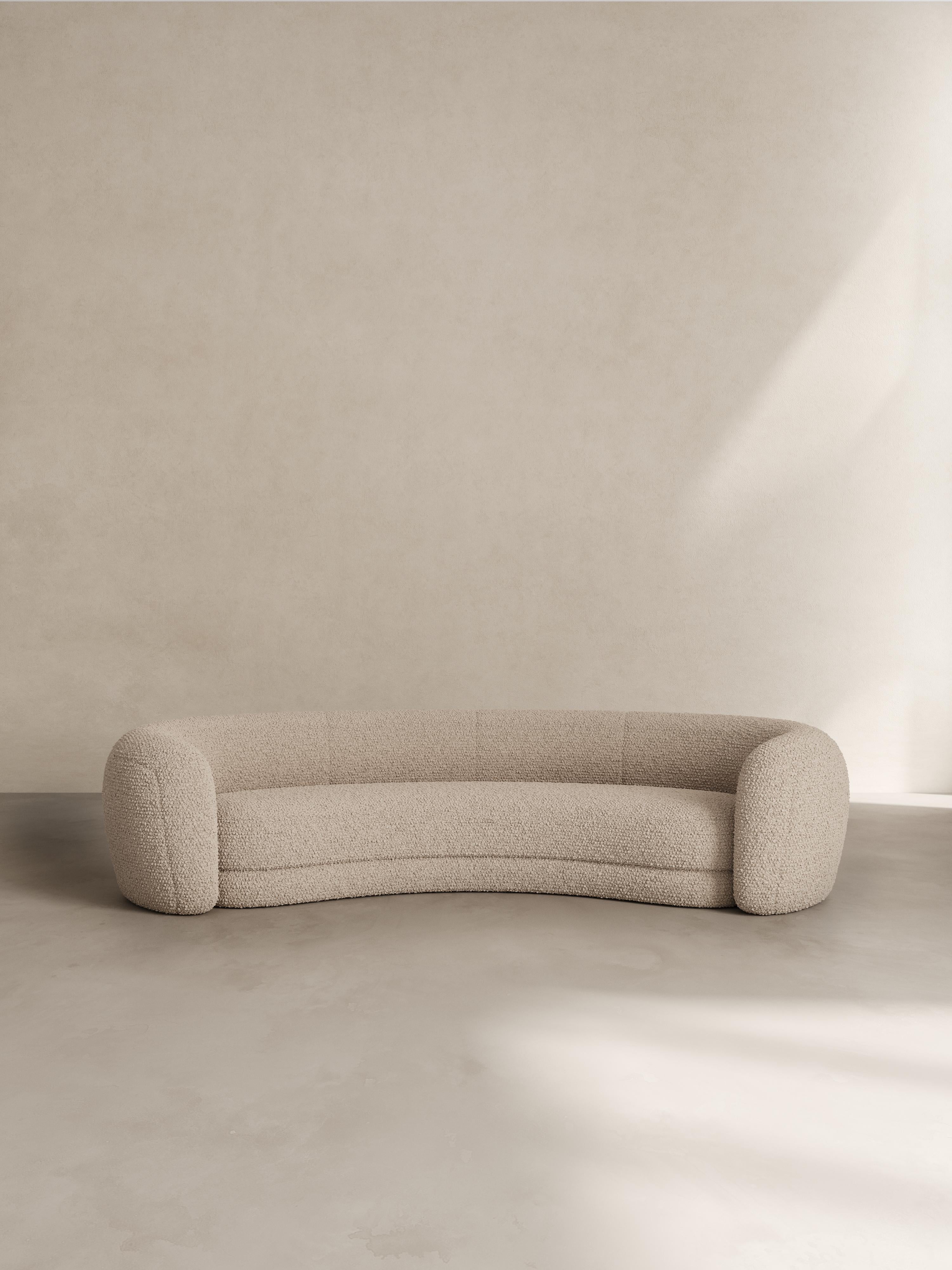 Designed for unhurried repose, the Palace Sofa I pairs an expansive lounge seat with over‑scaled arms that sweep in a continuous curve, creating a sheltered nook for reading, resting, and la dolce far niente. With reference to 1930s–40s Danish